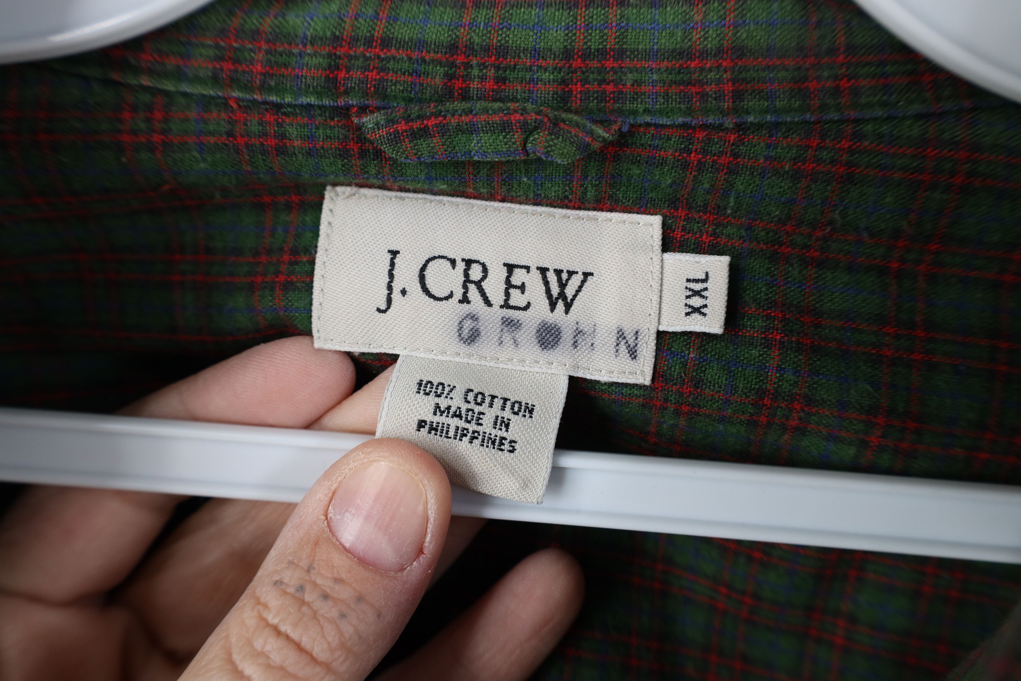 J.Crew Vintage 90s J Crew Collared Button Down Shirt Plaid Cotton Size US XXL / EU 58 / 5 - 6 Thumbnail