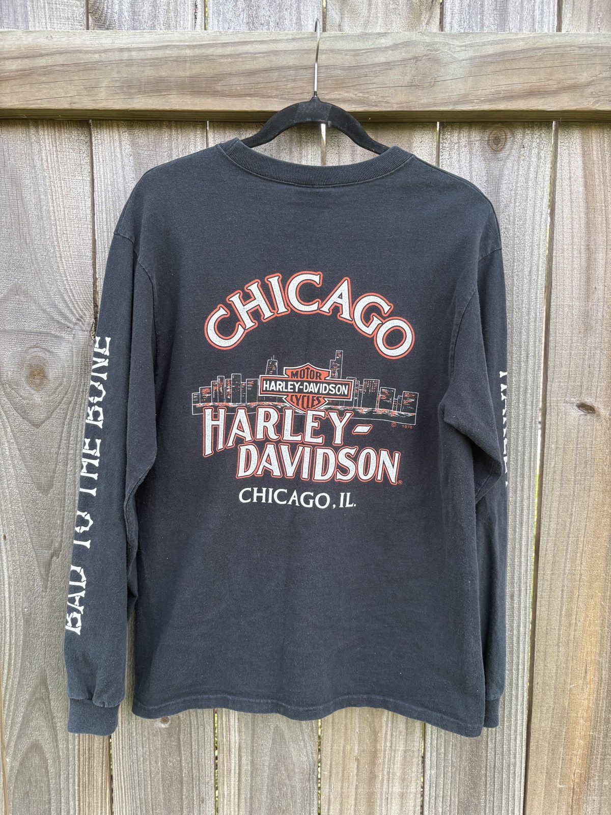 Harley Davidson Vintage Harley Davidson Bad To The Bone Longsleeve Size US M / EU 48-50 / 2 - 3 Thumbnail