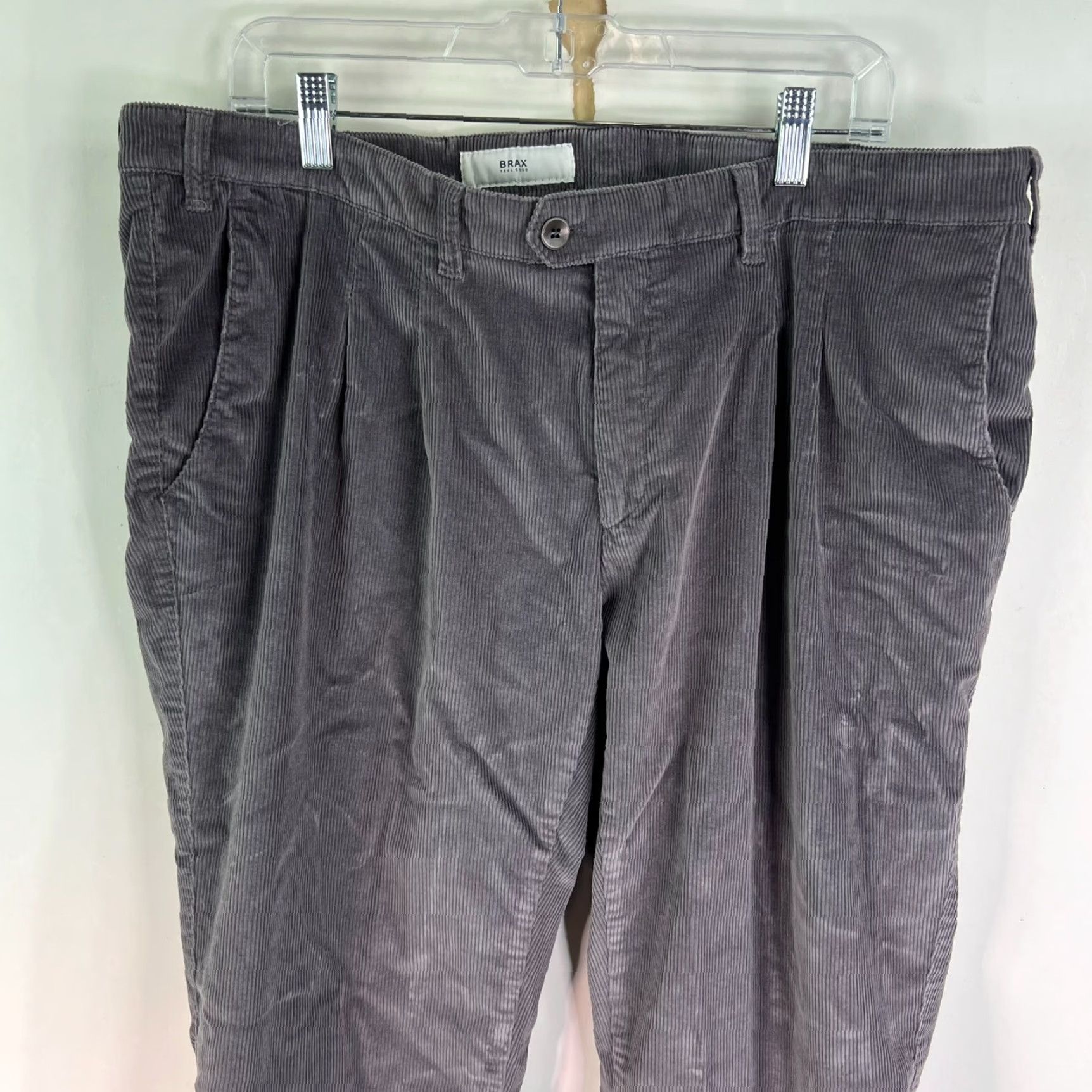 BRAX VINTAGE Brax Chuck Pete Modern Fit Stretch Corduroy Pants Mens 40 Gray 90s Classic Casual Formal Size US 40 / EU 56 - 3 Thumbnail
