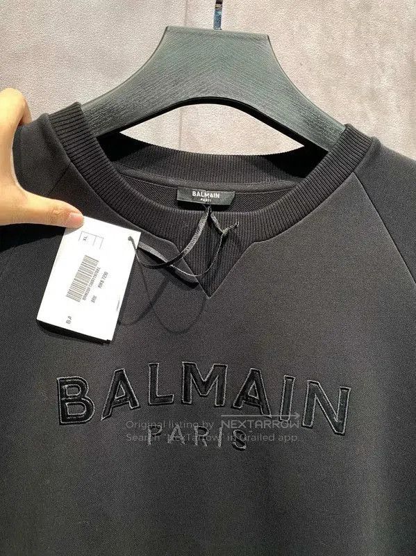 Balmain Balmain Men's Black Cotton Graphic Sweatshirt . Size US L / EU 52-54 / 3 - 2 Thumbnail
