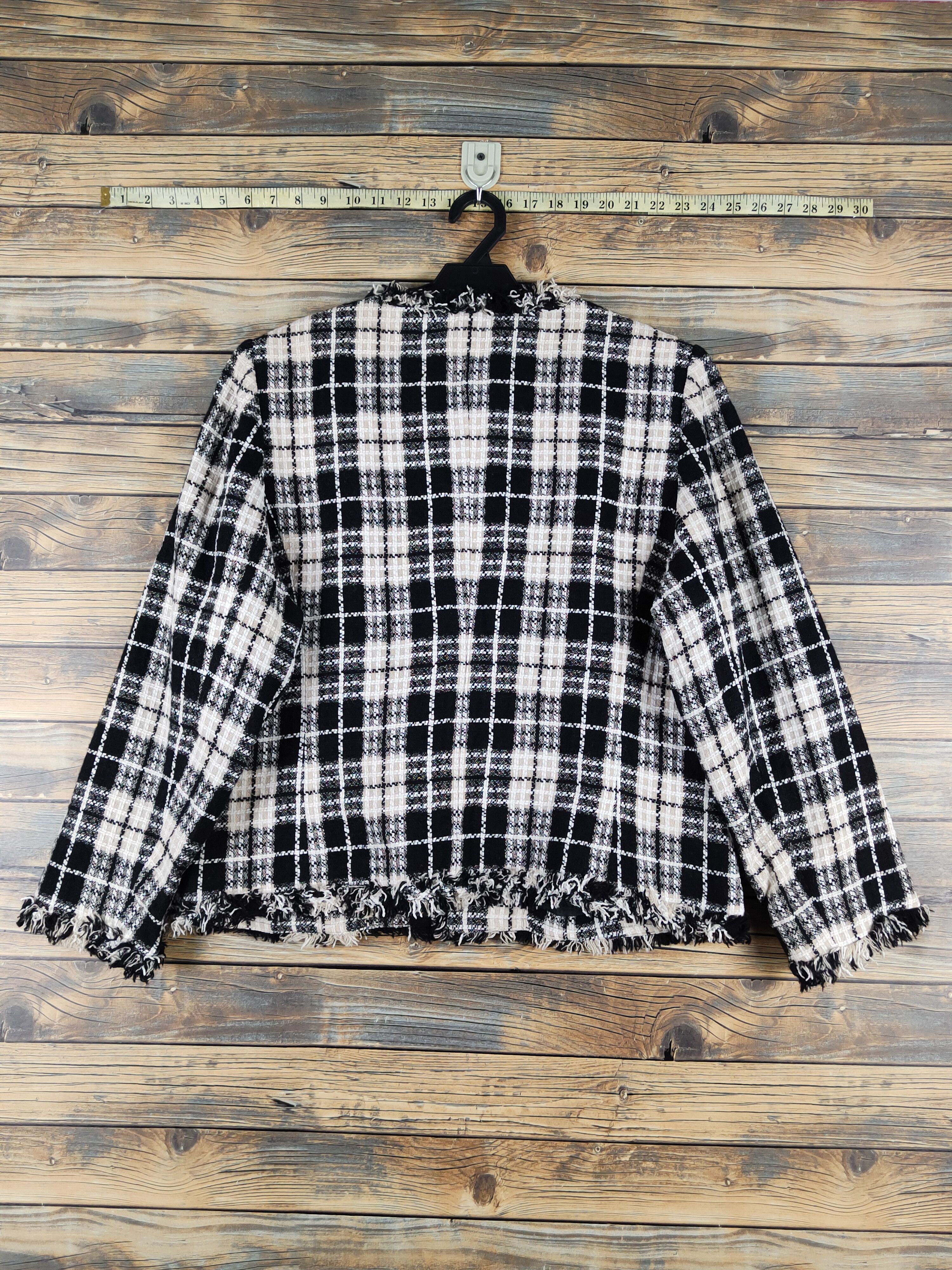 Homespun Knitwear × Japanese Brand × Vintage Japanese Brand Black Ivory Knitwear cardigan jacket #W1939 Size L / US 10 / IT 46 - 7 Thumbnail