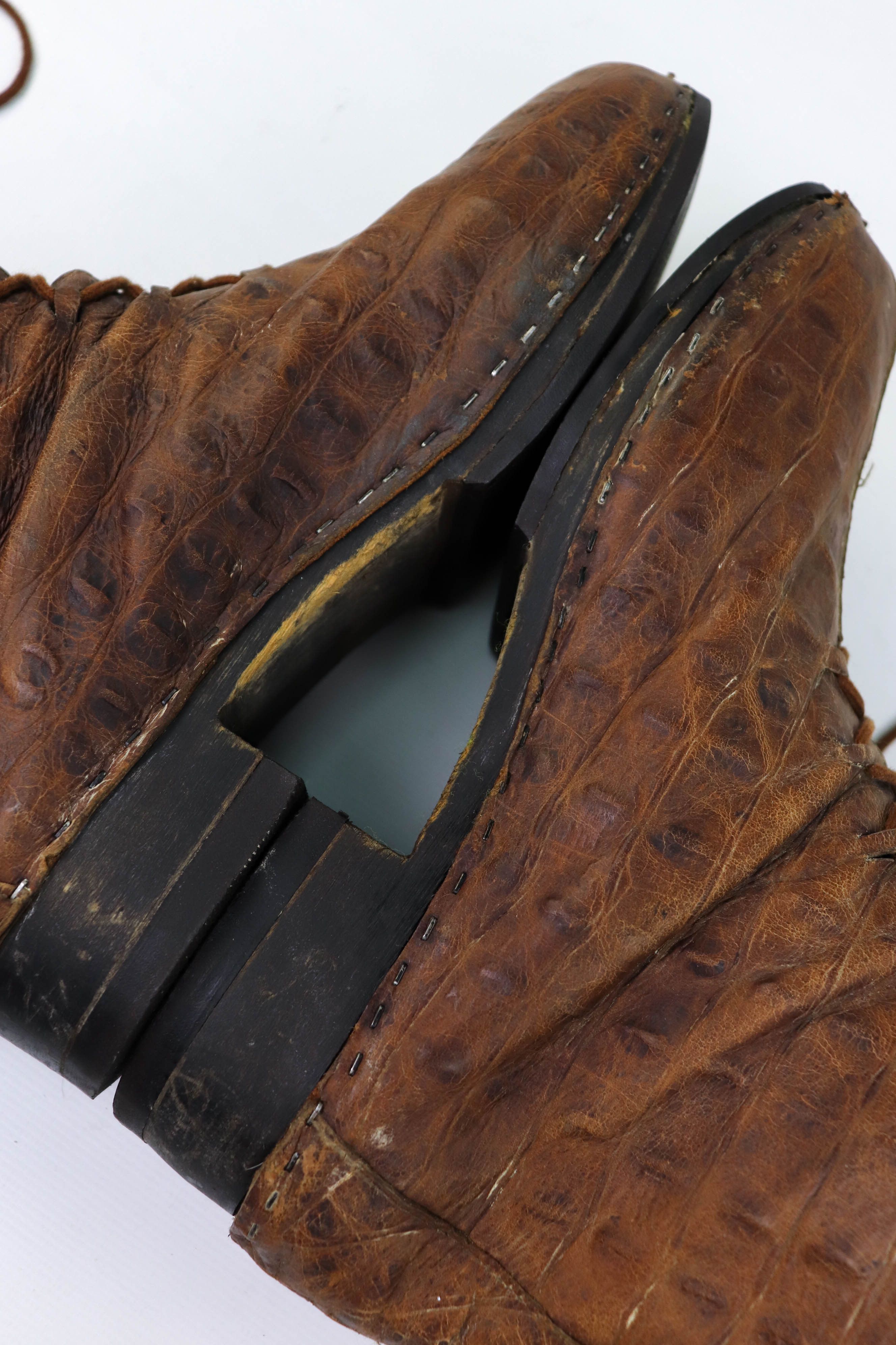 Vintage Jan Jansen Vintage Distressed Crocodile Leather Boots Size US 8 / EU 41 - 12 Thumbnail