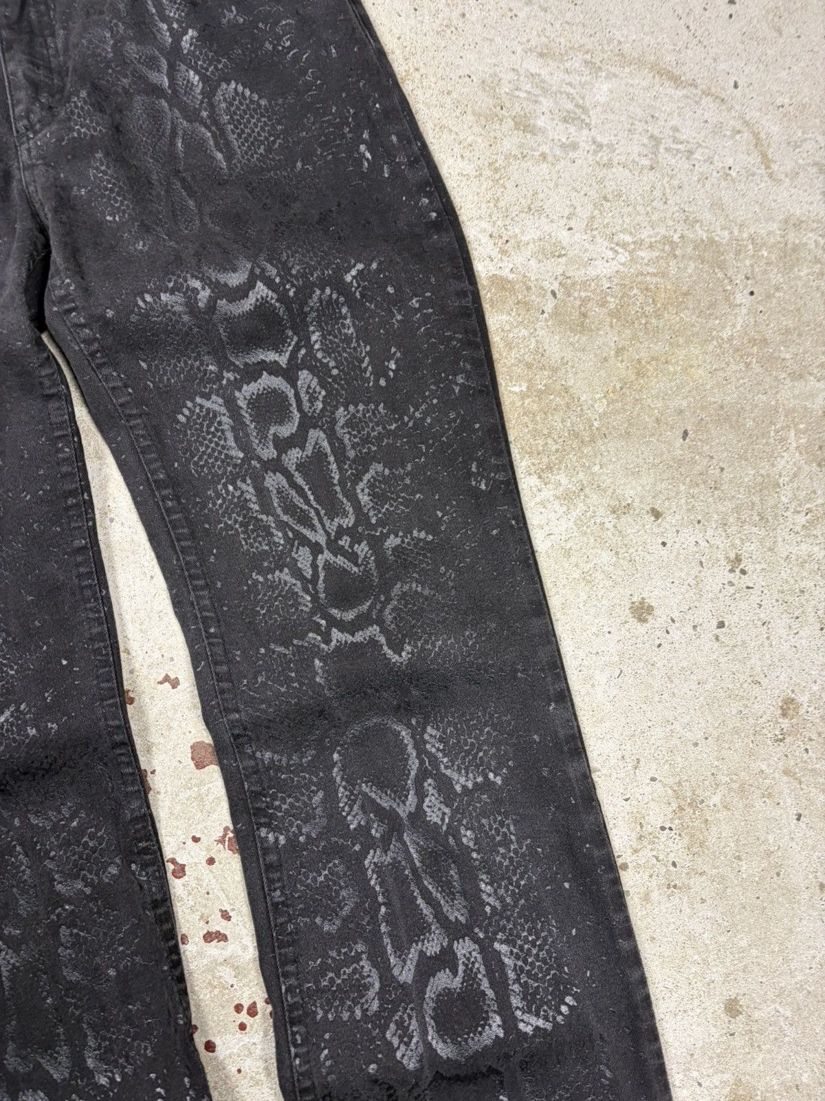 Roberto Cavalli AW1999 Roberto Cavalli Snakeskin Python Effect Obscure Pants Size 29" - 6 Thumbnail
