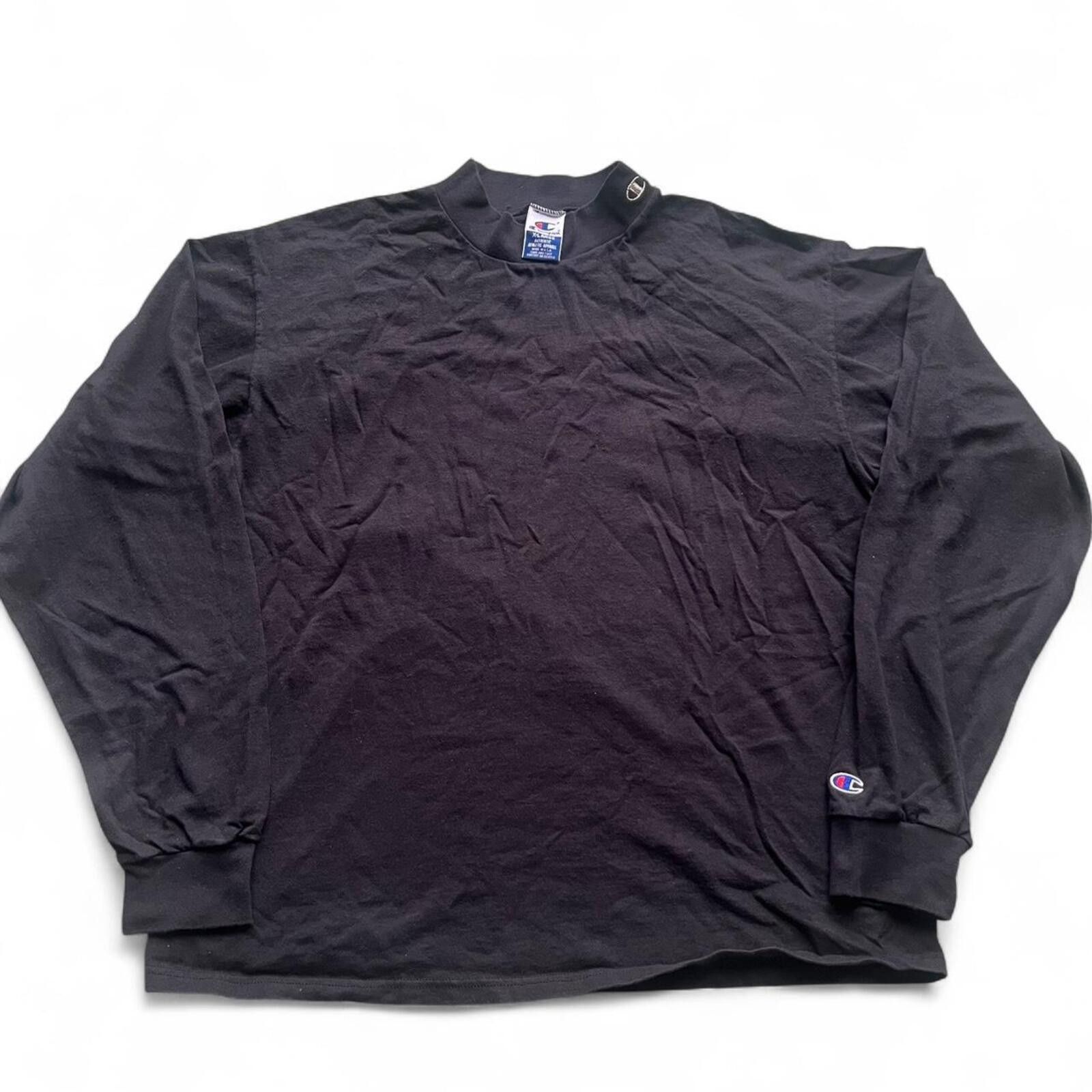 Champion 1990's Champion Long Sleeve Embroidered Neckline Logo Sz XL Size US XL / EU 56 / 4 - 1 Thumbnail
