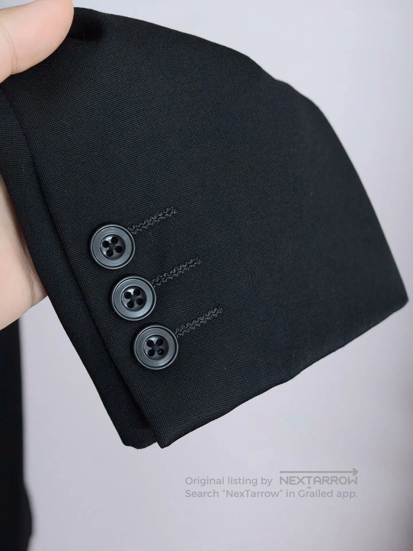Japanese Brand Custom Black Wool Suit by Dormeuil. Size US S / EU 44-46 / 1 - 4 Thumbnail