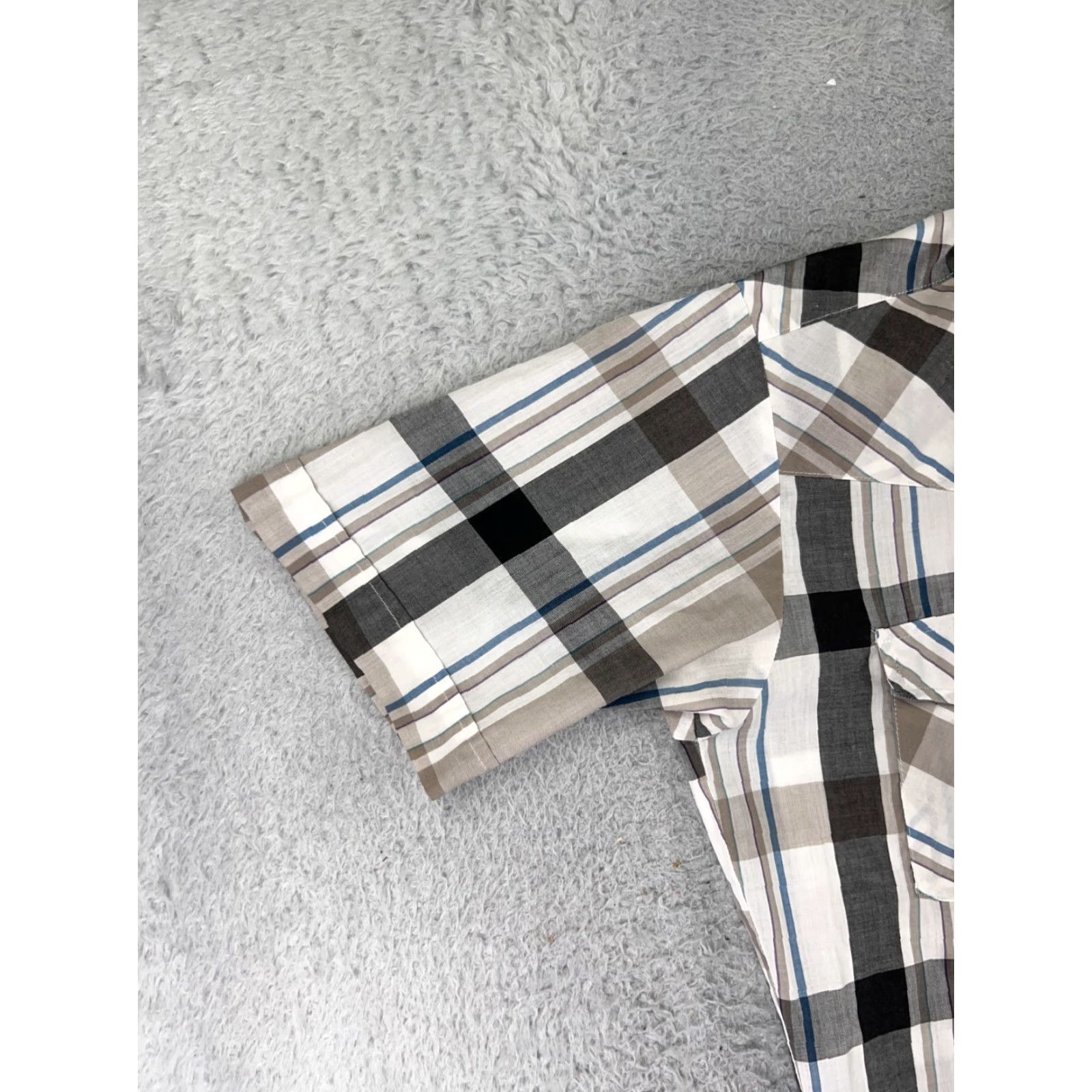 Vintage Rock Creek Shirt Mens Medium Beige Plaid Pearl Snap Button-Up Western Pockets Cotton Size US M / EU 48-50 / 2 - 5 Thumbnail