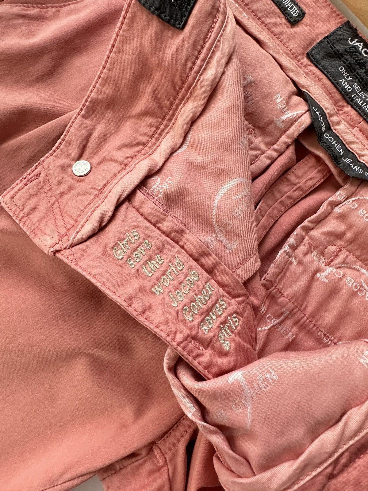 Jacob Cohen Ladies JACOB COHEN Handmade Pink Trousers Size 27" / US 4 / IT 40 - 5 Thumbnail