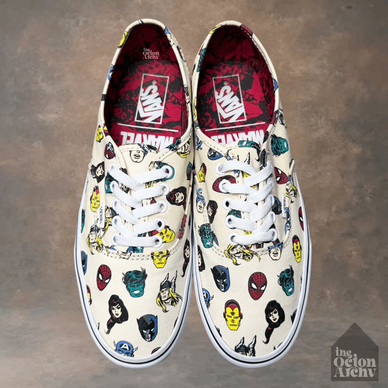 Disney × Vans Vans Authentic x Marvel 'Marvel Heads' 2018 VN0A38EMRNU Used Size US 10 / EU 43 - 6 Thumbnail