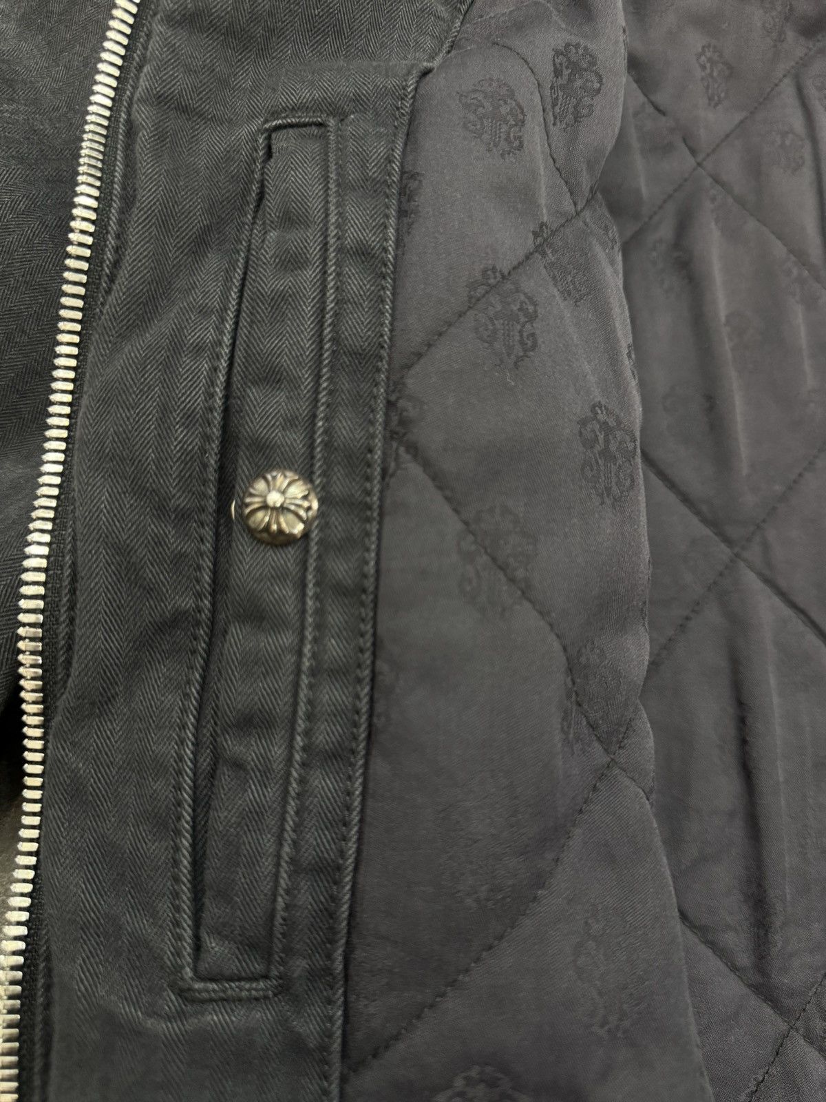 Chrome Hearts Chrome Hearts KB24 Khaki Denim Jacket Rare Size US L / EU 52-54 / 3 - 10 Thumbnail