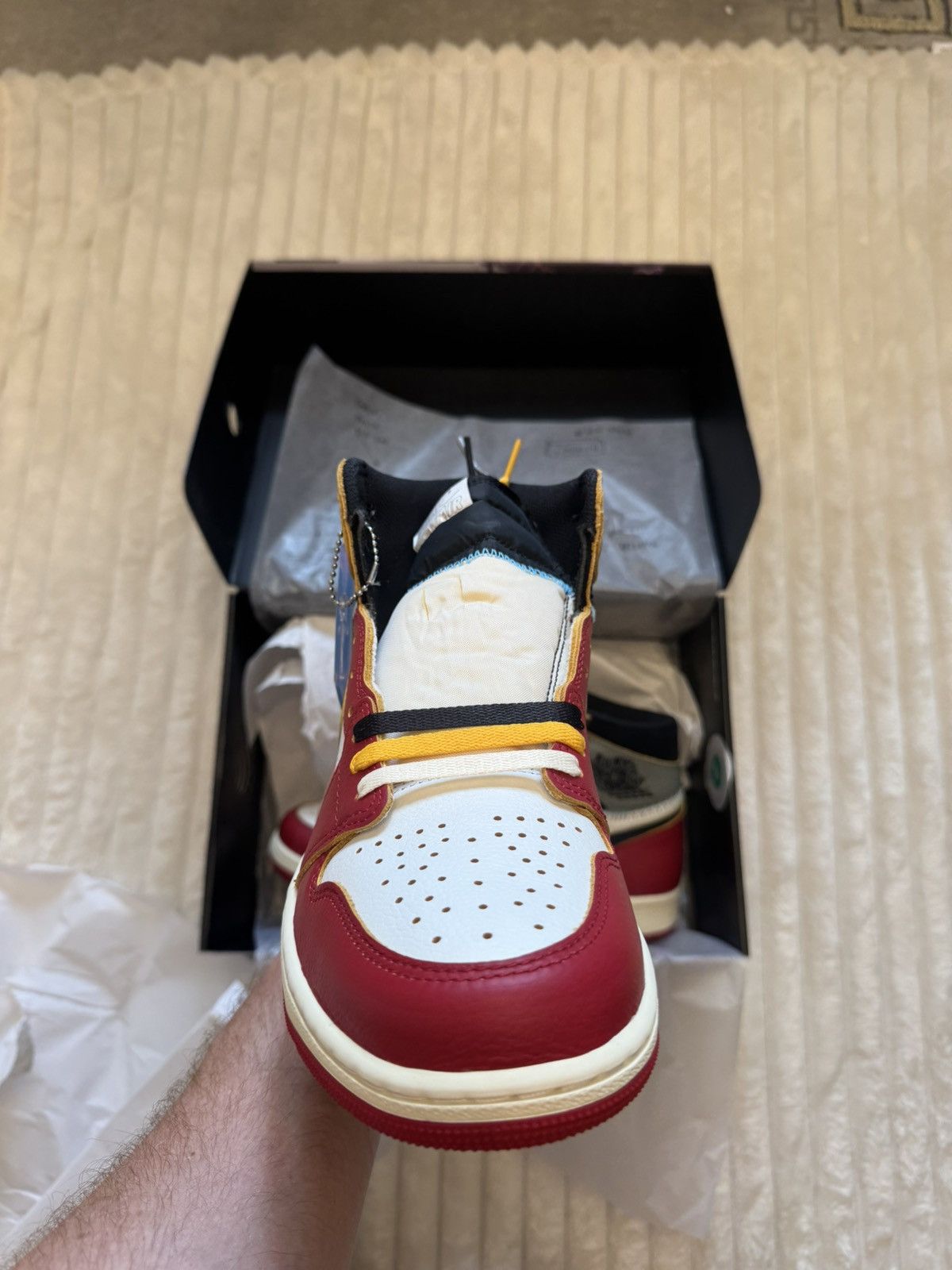 Nike Nike Air Jordan 1 Retro High OG x Union LA “Black Toe” Size US 9.5 / EU 42-43 - 9 Thumbnail