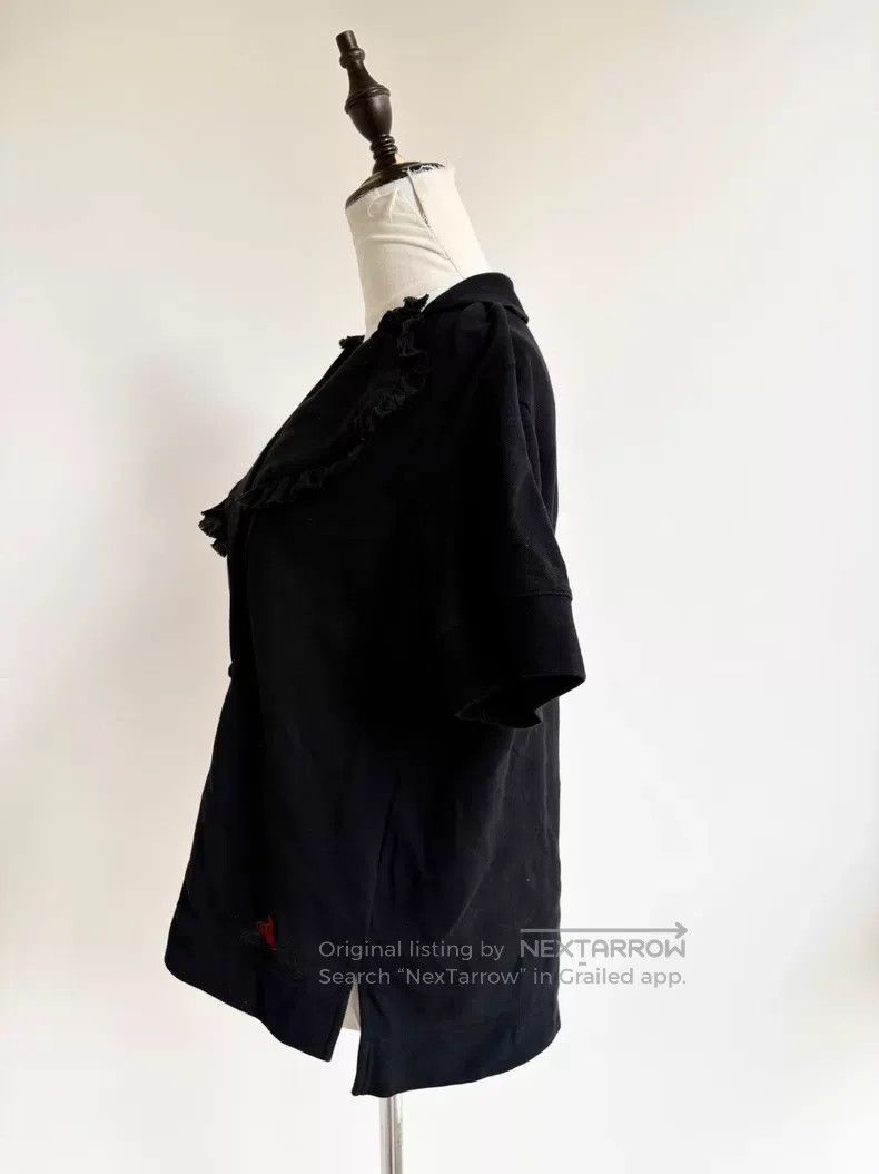 Vivienne Westwood Vivienne Westwood Black Lace-up Collar Short Sleeve Top Size ONE SIZE - 4 Thumbnail