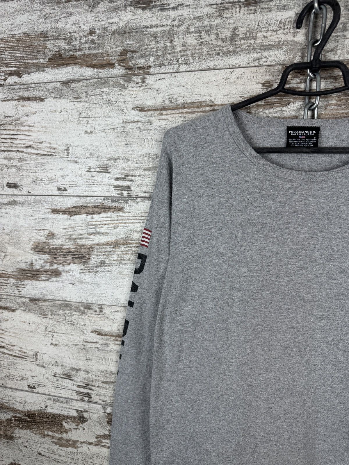 Polo Ralph Lauren × Vintage Mens Vintage Polo Ralph Lauren jeans co. USA flag longsleeve Size US L / EU 52-54 / 3 - 5 Thumbnail