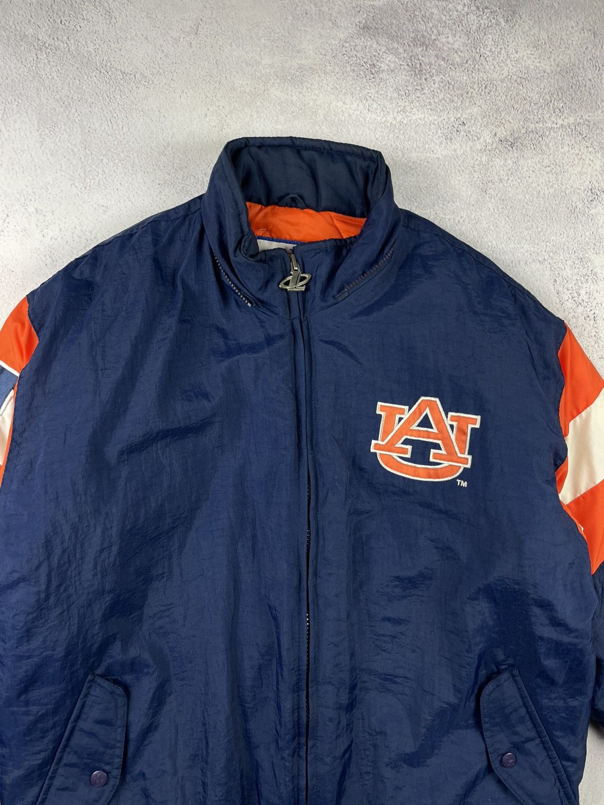 Logo Athletic Rare Vintage 90s Auburn Tigers Starter Jacket Navy Orange L Size US L / EU 52-54 / 3 - 2 Thumbnail