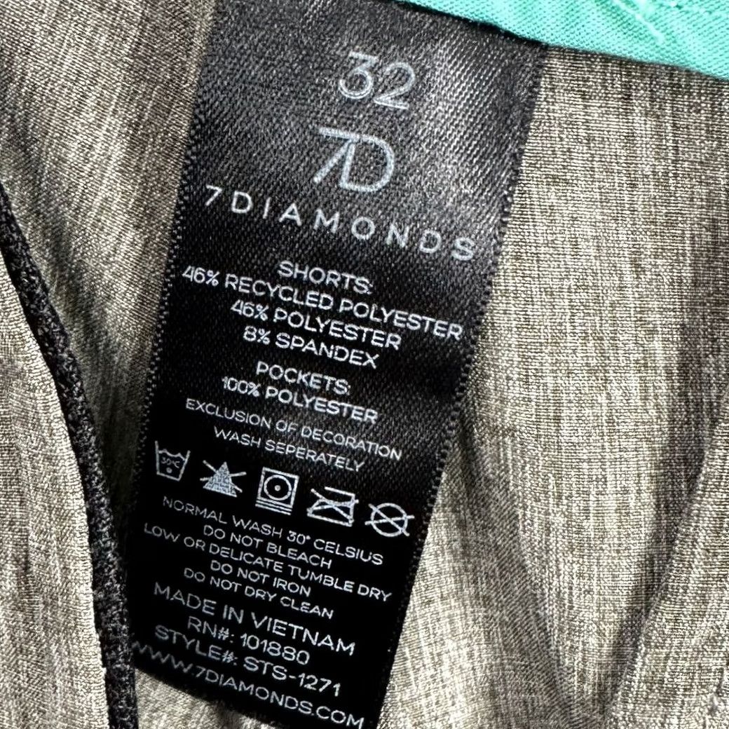 Vintage 7 Diamonds Cloudbreak Performance Shorts Mens 32 Grey Camo 4 Way Stretch NEW Size US 32 / EU 48 - 5 Thumbnail