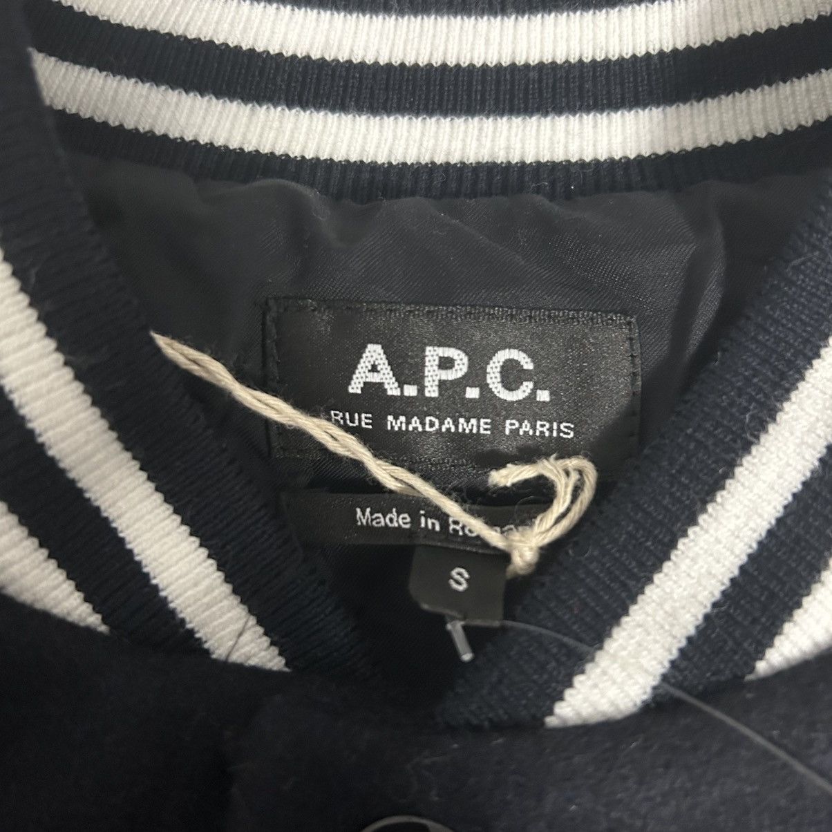 A.P.C. New A.P.C Micky Wool Bomber Jacket Navy Blue Size Small Size US S / EU 44-46 / 1 - 3 Thumbnail