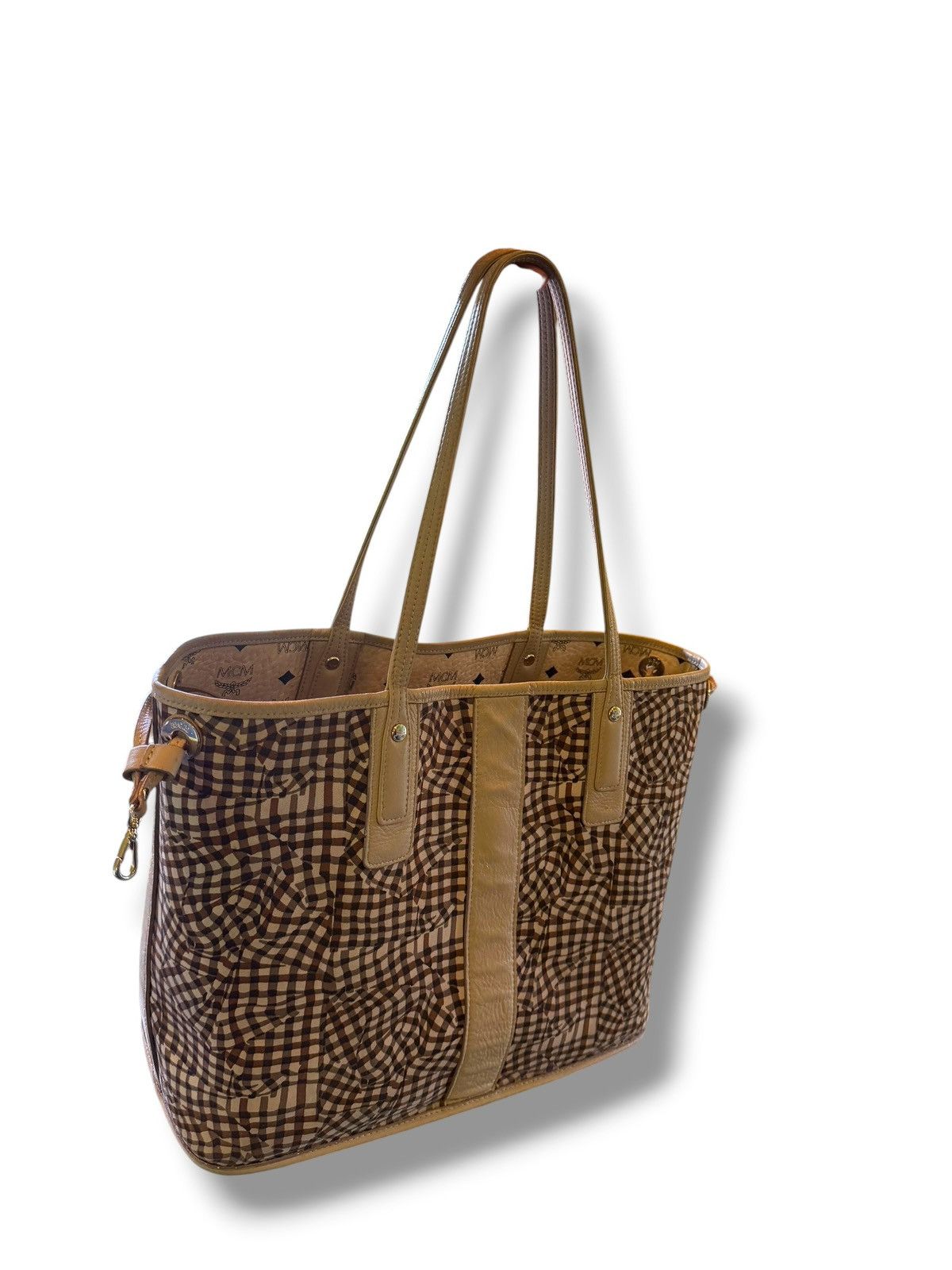 MCM MCM Liz Shopper Bag - Reversible Visetos Tan Size ONE SIZE - 3 Thumbnail