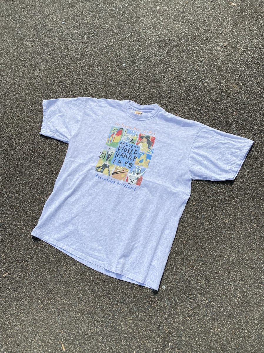 Vintage 90’s Peugeot Tennis World Team Cup 1995 T-Shirt Vintage Size US XL / EU 56 / 4 - 2 Thumbnail