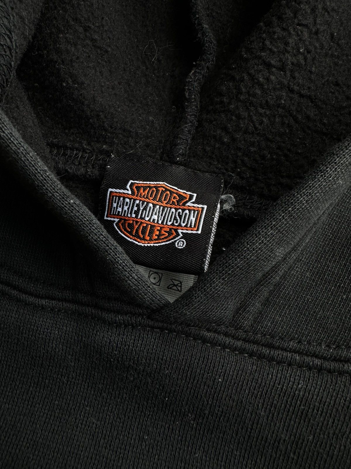Harley Davidson × Vintage Vintage Harley-Davidson Motorcycles Big Logo USA Hoodie Size US L / EU 52-54 / 3 - 6 Thumbnail