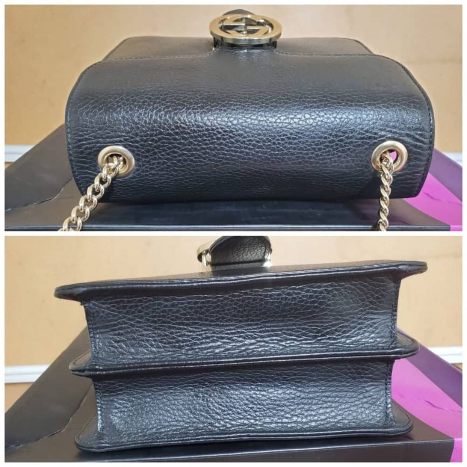 Gucci Auth GUCCI Dollar Calfskin Small Interlocking G Shoulder Bag Size ONE SIZE - 7 Thumbnail