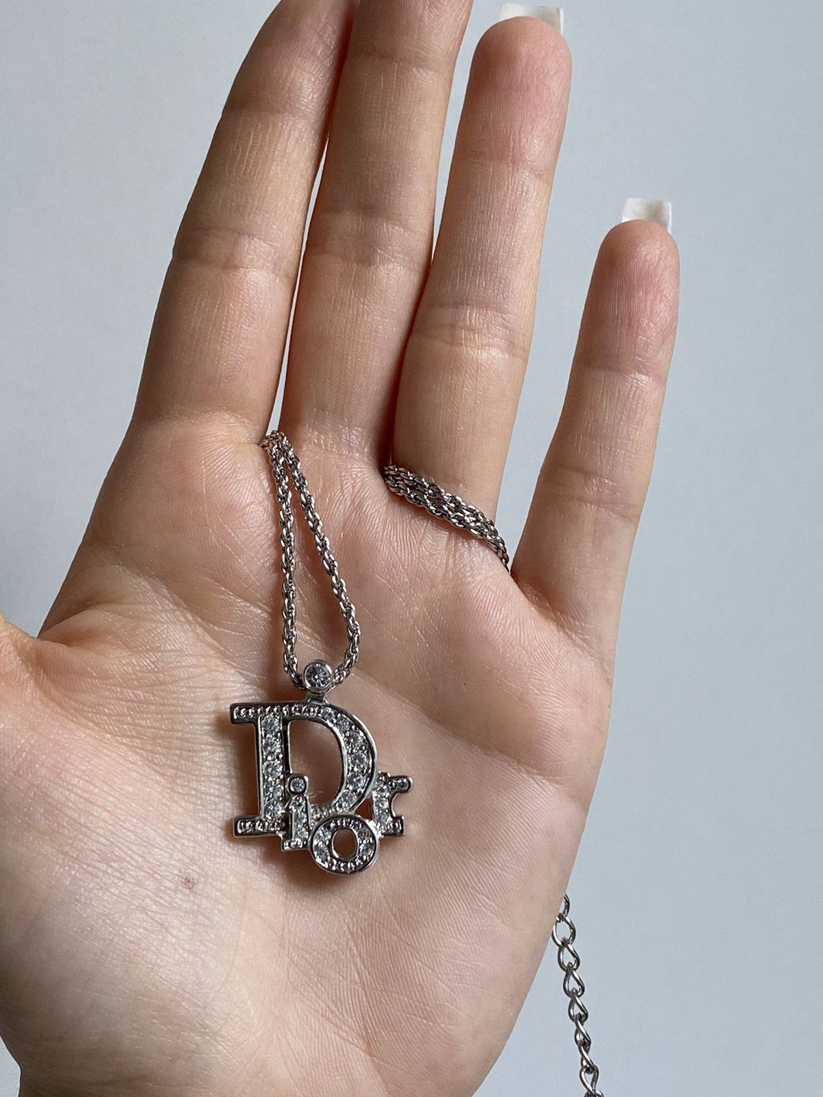 Dior × Vintage Christian Dior necklace rhinestones crystals charm chain Size ONE SIZE - 6 Thumbnail
