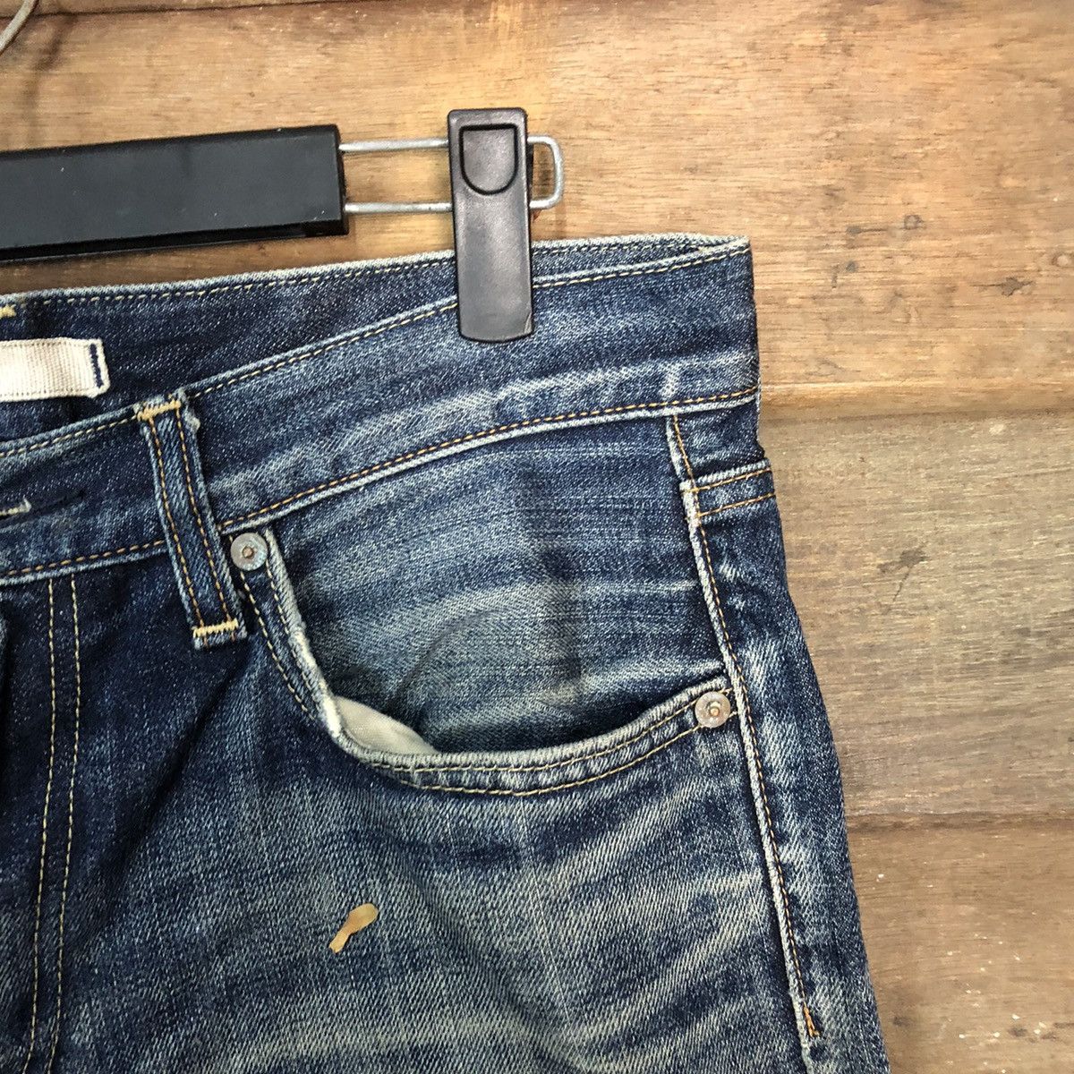 Uniqlo Uniqlo UJ faded Blue ripped distressed Denim Pants #7307 Size US 30 / EU 46 - 5 Thumbnail
