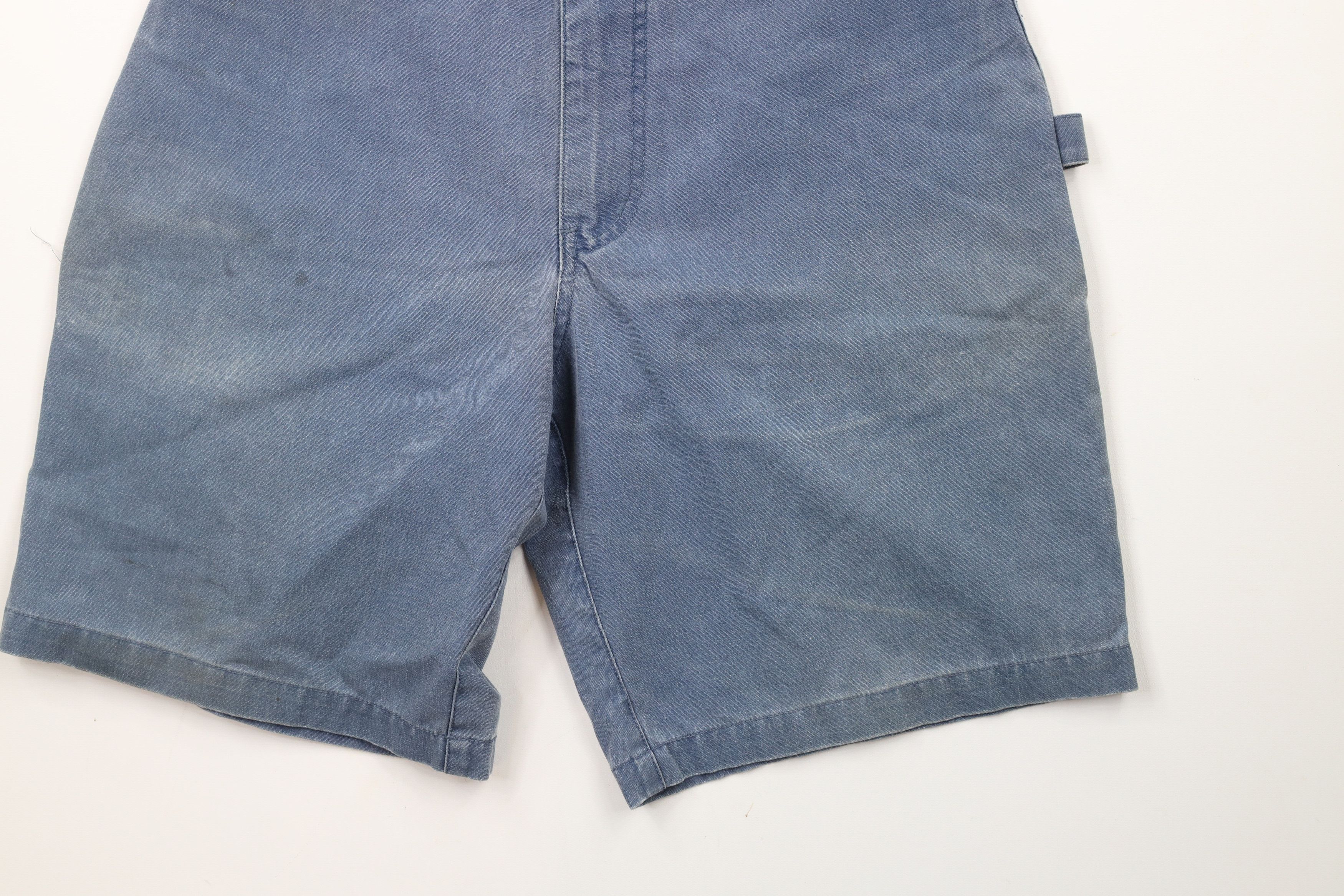 Vintage Vintage 90s Streetwear Baggy Stonewash Pigment Dye Shorts Size US 30 / EU 46 - 4 Thumbnail