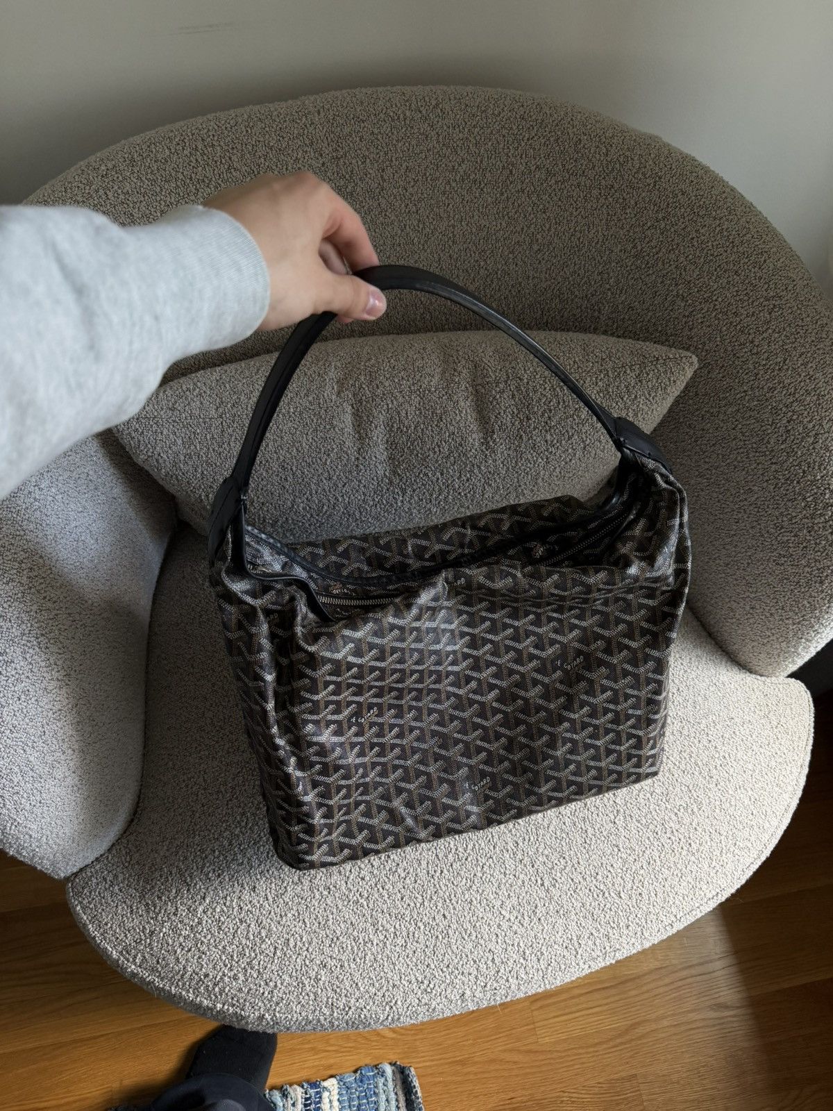 Goyard Goyard Hobo Fidji Zip Closure Bag (Black) Size ONE SIZE - 15 Thumbnail
