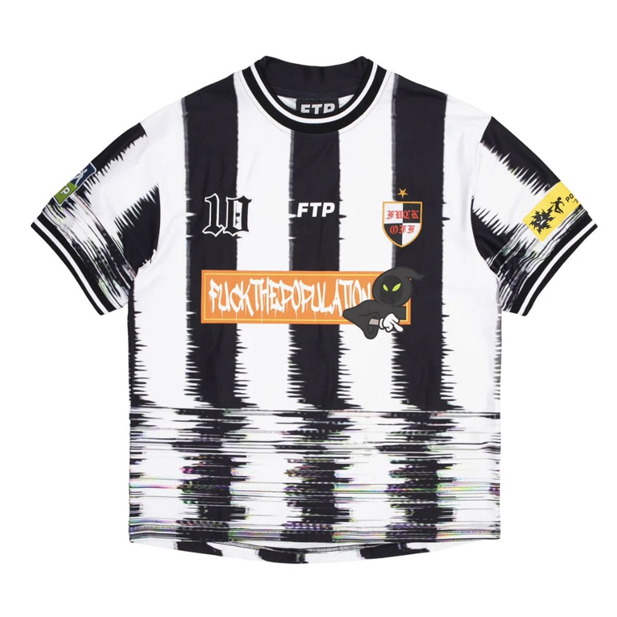 Fuck The Population FTP Blurred Vision Distorted Soccer Jersey White Size US M / EU 48-50 / 2 - 1 Thumbnail