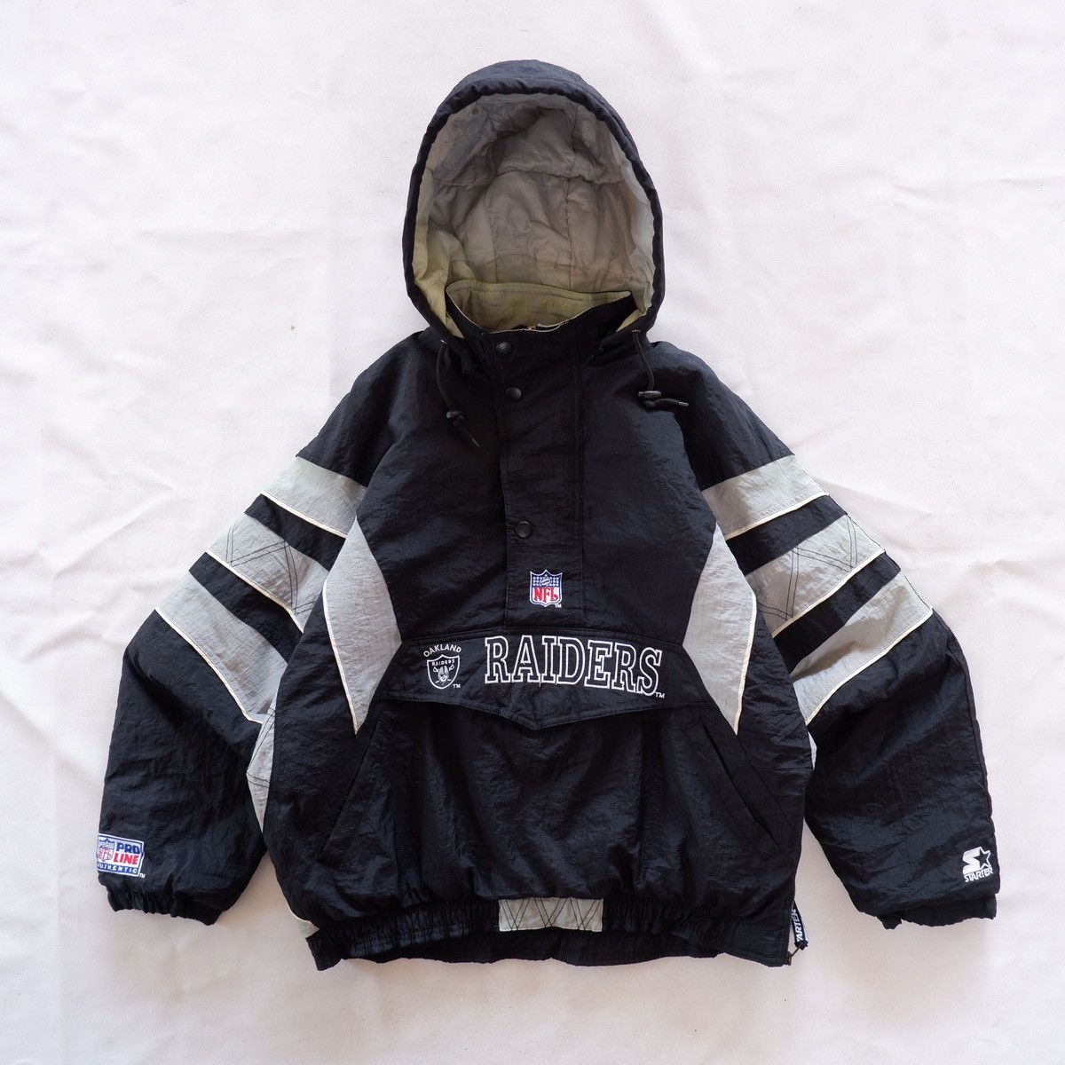 NFL × Starter × Vintage Oakland Raider Starter Half Zip Jacket Size US L / EU 52-54 / 3 - 1 Thumbnail
