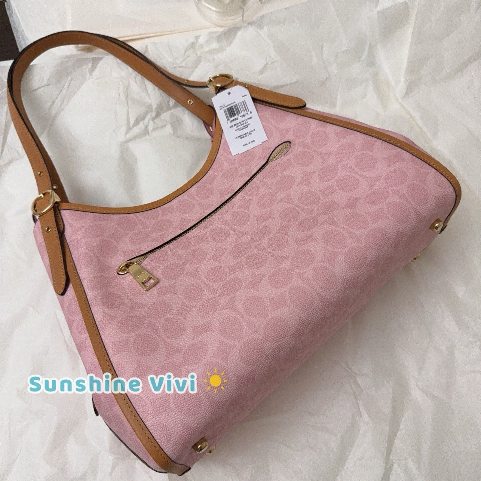 Coach NWT COACH Erin Shoulder Bag With Charms CEL13 in powder pink Size ONE SIZE - 6 Thumbnail