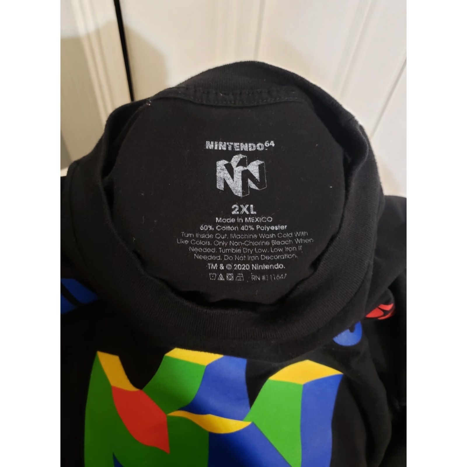 Nintendo Nintendo 64 Classic Logo Graphic T-Shirt, 2XL, Black, Men, Short Sleeve, Crew Neck, Cotton Polyester, Pre-Owned, Graphic Tee Size US XXL / EU 58 / 5 - 4 Thumbnail