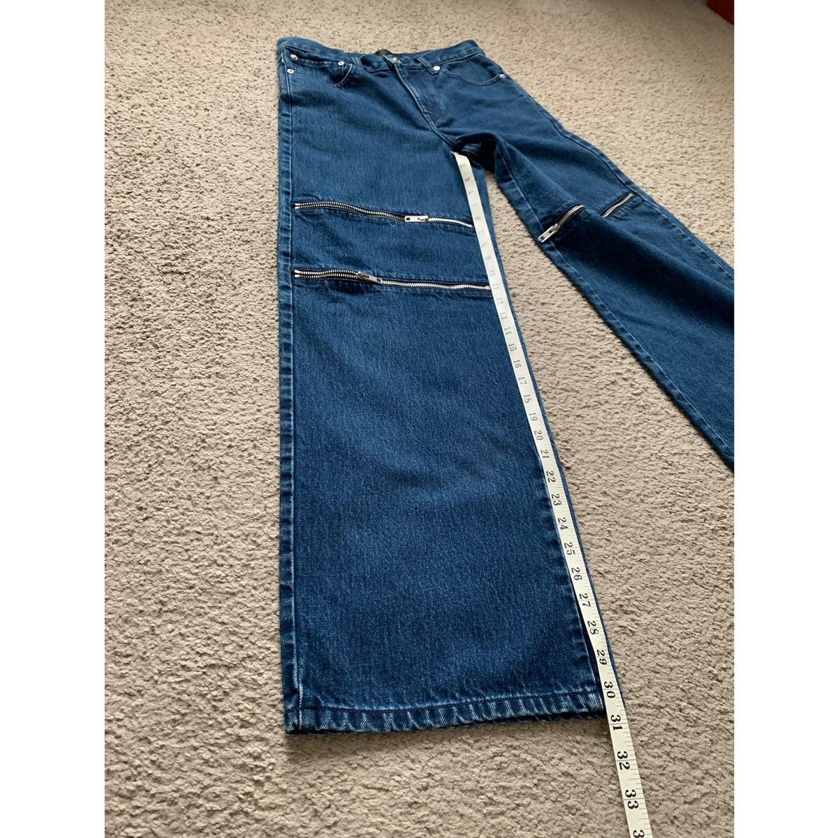 Helmut Lang HELMUT LANG ZIPPER WIDE JEANS Size US 28 / EU 44 - 14 Thumbnail