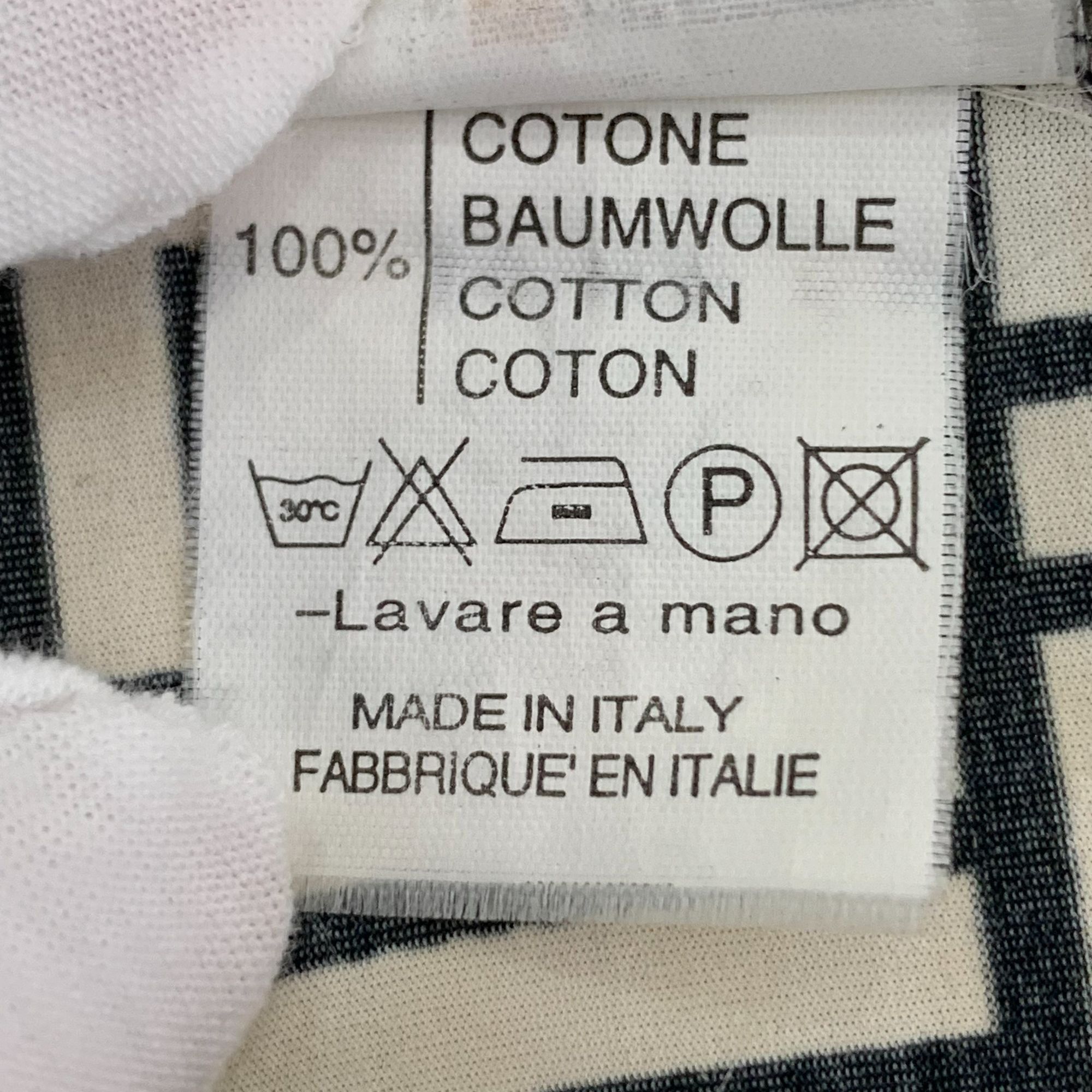 Fendi Fendi Black & White Logo Print Cotton Crewneck Dress (Size 3 Size XS / US 0-2 / IT 36-38 - 3 Thumbnail