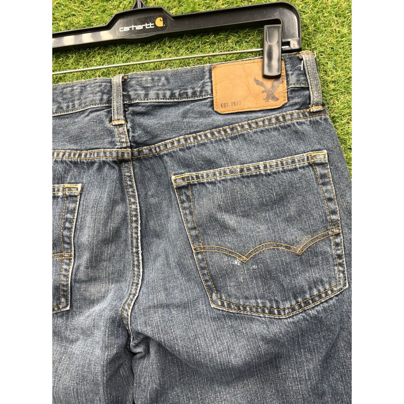 American Eagle Outfitters American Eagle Outfitters Jeans Mens 32x34 Dark Wash Straight 5-Pocket Denim Blue Jeans Regular Rise Size US 32 / EU 48 - 5 Thumbnail