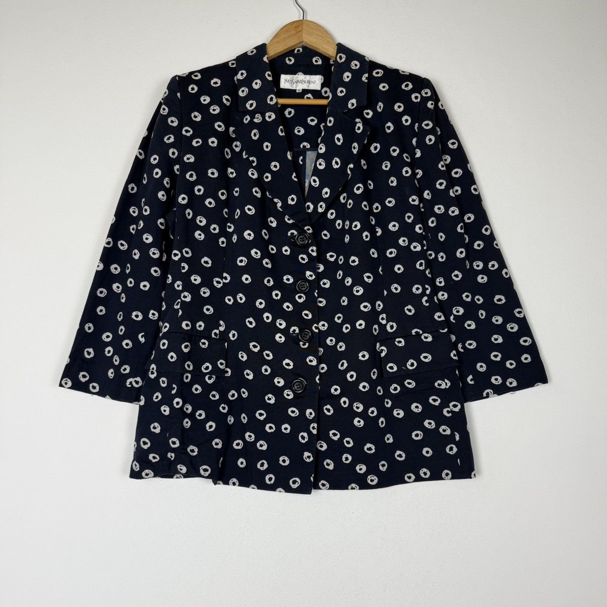 Yves Saint Laurent Yves Saint Laurent Polkadot Coat Size 36R - 1 Thumbnail