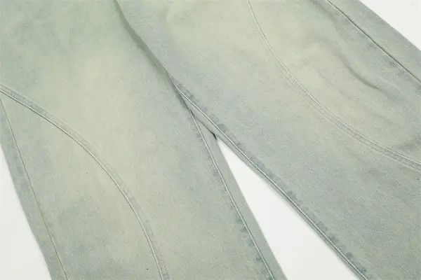 Japanese Brand Vintage distressed split stitching light washed jeans Size US 32 / EU 48 - 6 Thumbnail