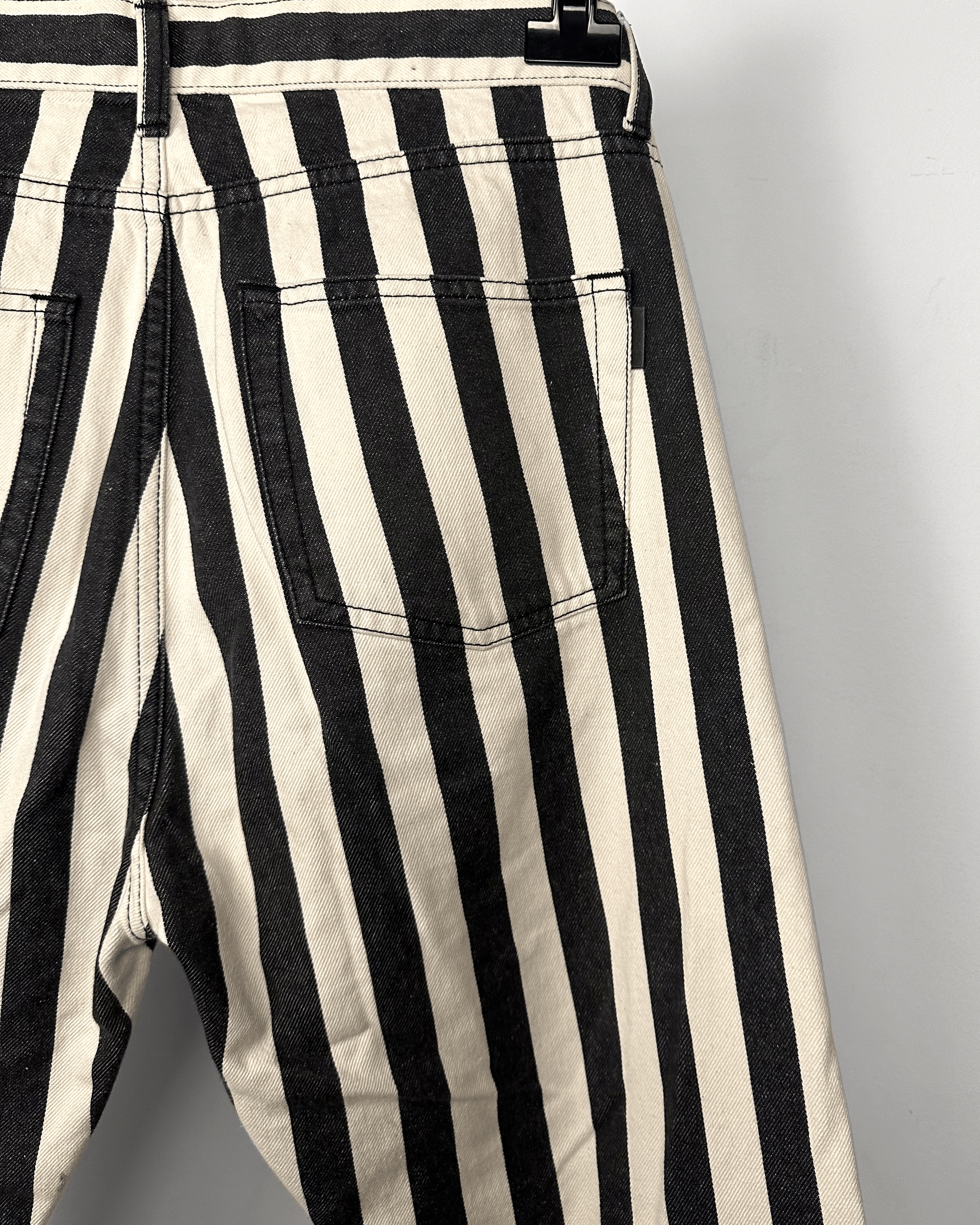 Saint Laurent Paris Saint Laurent Striped Prisoner Skinny Jeans Size US 31 - 8 Thumbnail
