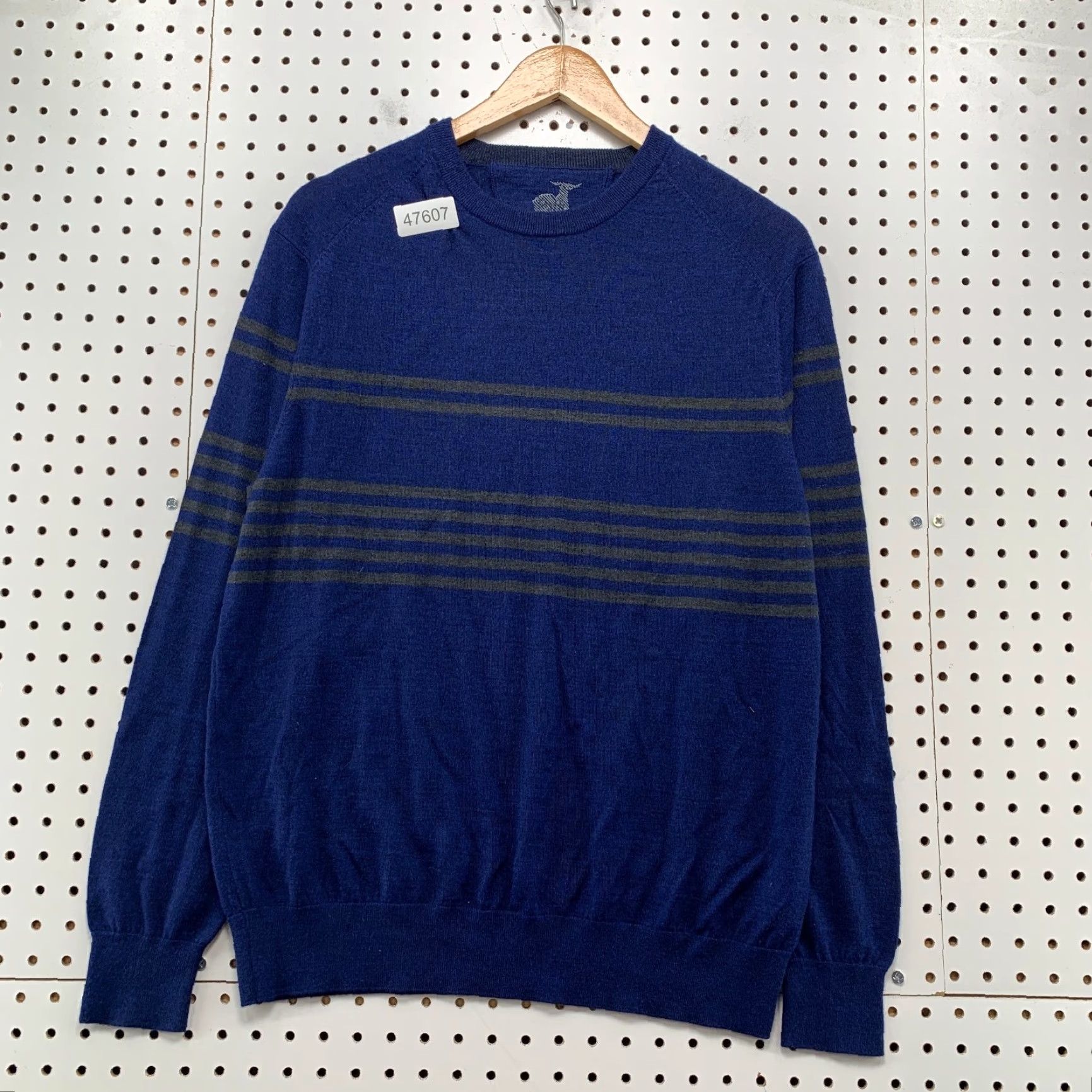 Vintage Raffi Merino Wool Sweater Mens Large Blue Striped Crewneck Preppy Casual Jacket? Size US L / EU 52-54 / 3 - 2 Thumbnail