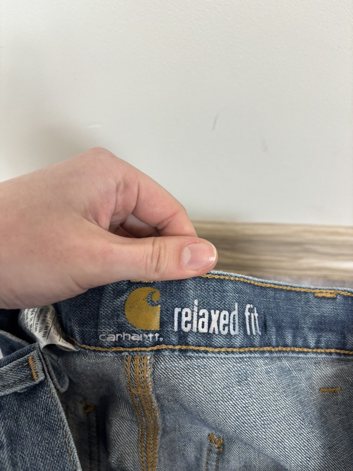 Carhartt Carhartt Men’s Double Knee Denim Jeans Relaxed Fit Blue Size US 34 / EU 50 - 12 Thumbnail