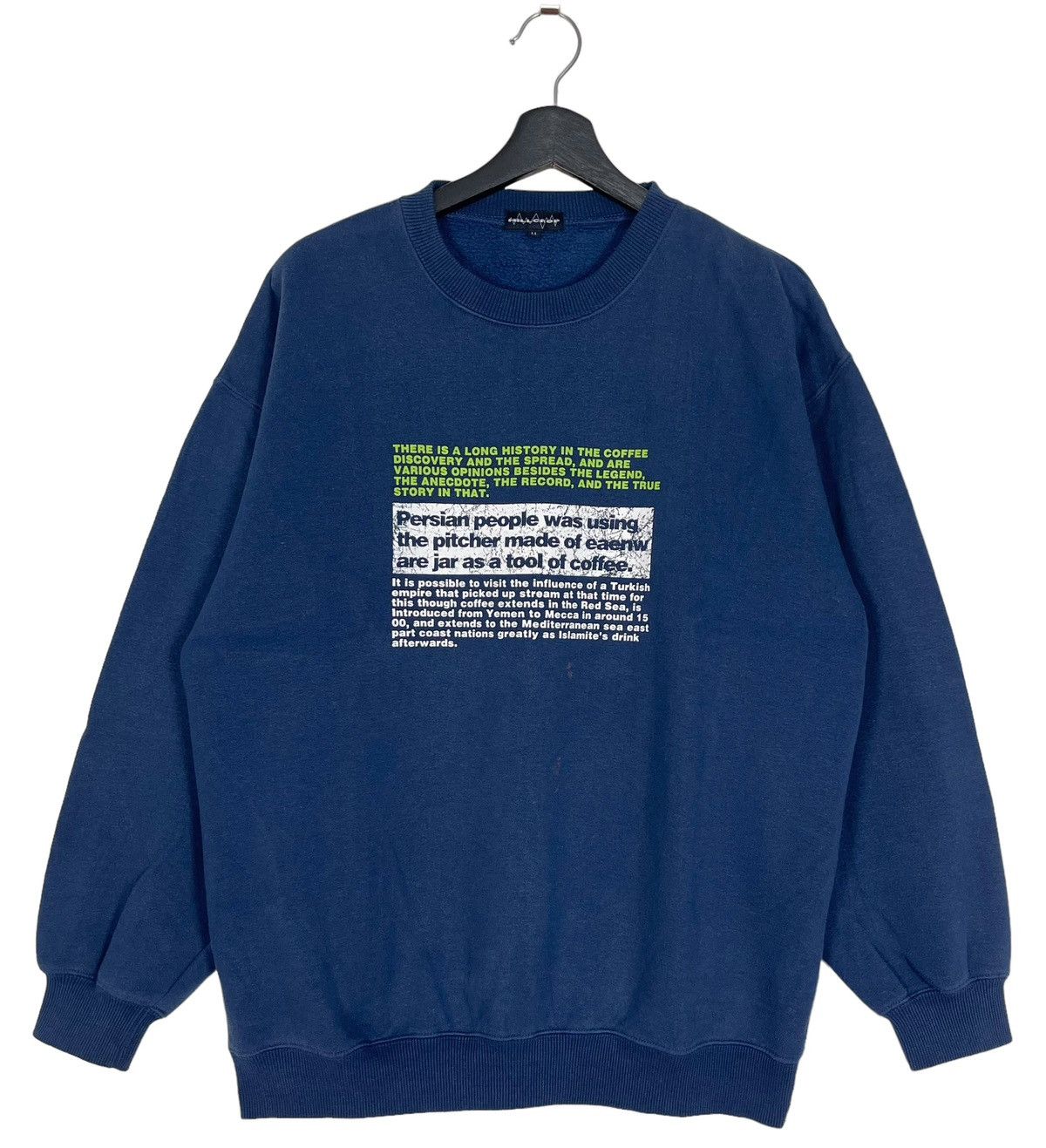 Vintage 90s Hill Crop OG Coffee History Sweatshirt Size US L / EU 52-54 / 3 - 1 Thumbnail