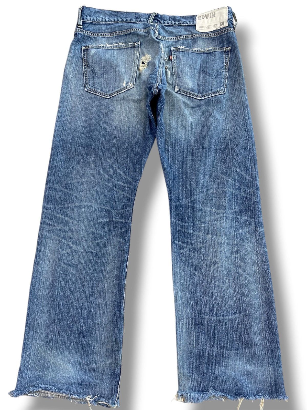 Edwin Edwin Vintage Whisker Faded Wash Style Straight Cut Jeans Size US 35 - 3 Thumbnail