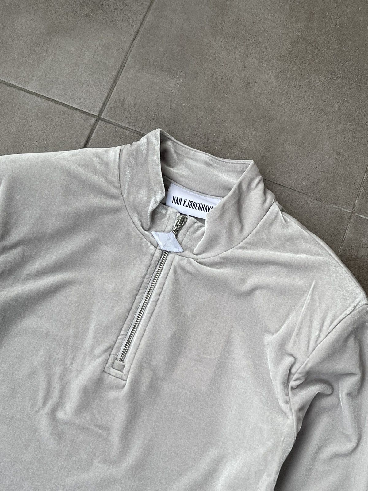 Han Kjobenhavn !DS! SS22 Han Kjobenhavn Half Zip Sharp Grey Long Sleeve Size US M / EU 48-50 / 2 - 11 Thumbnail