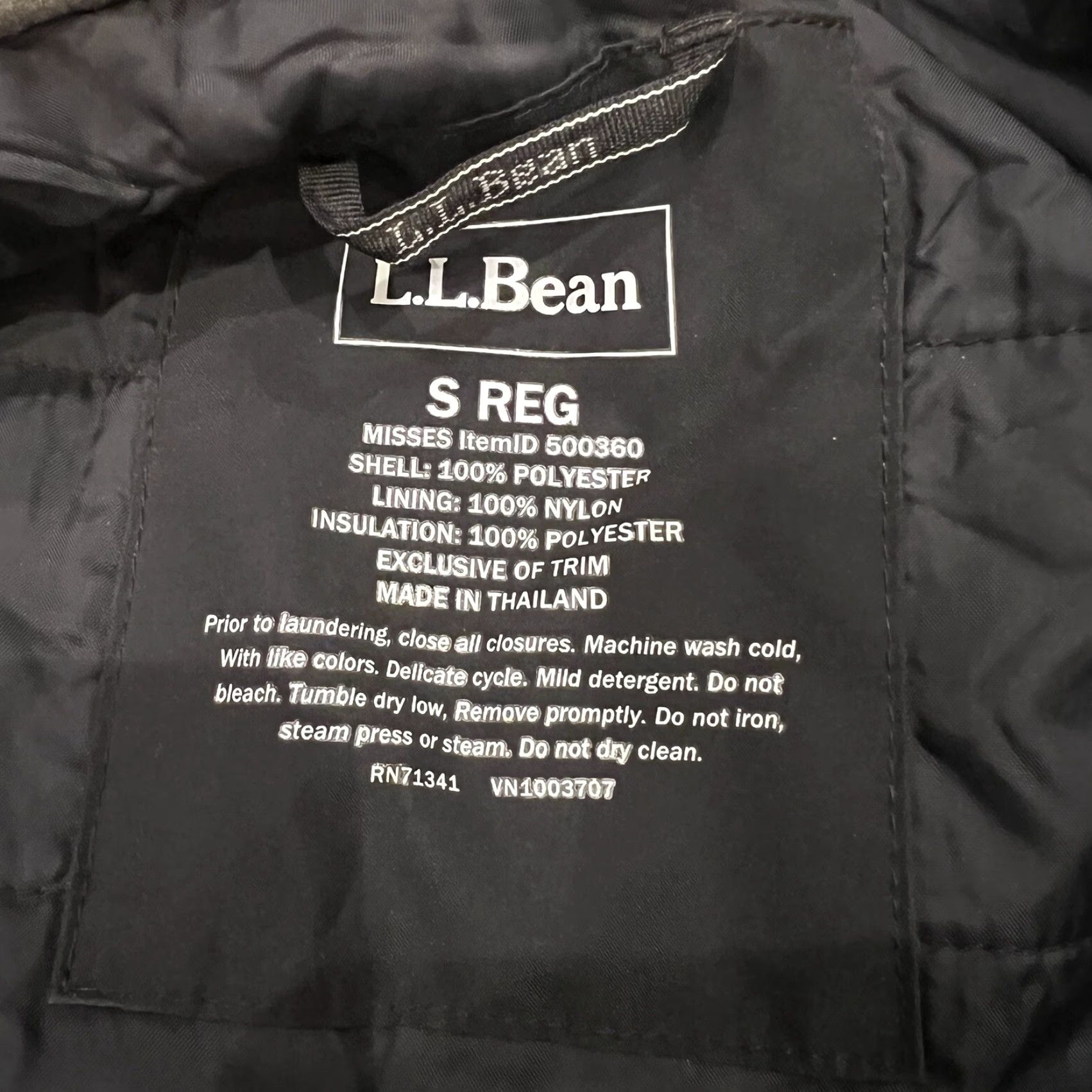 Vintage Women’s LL Bean Full Zip Tek Thermore Jacket Black Size Small Size S / US 4 / IT 40 - 4 Thumbnail