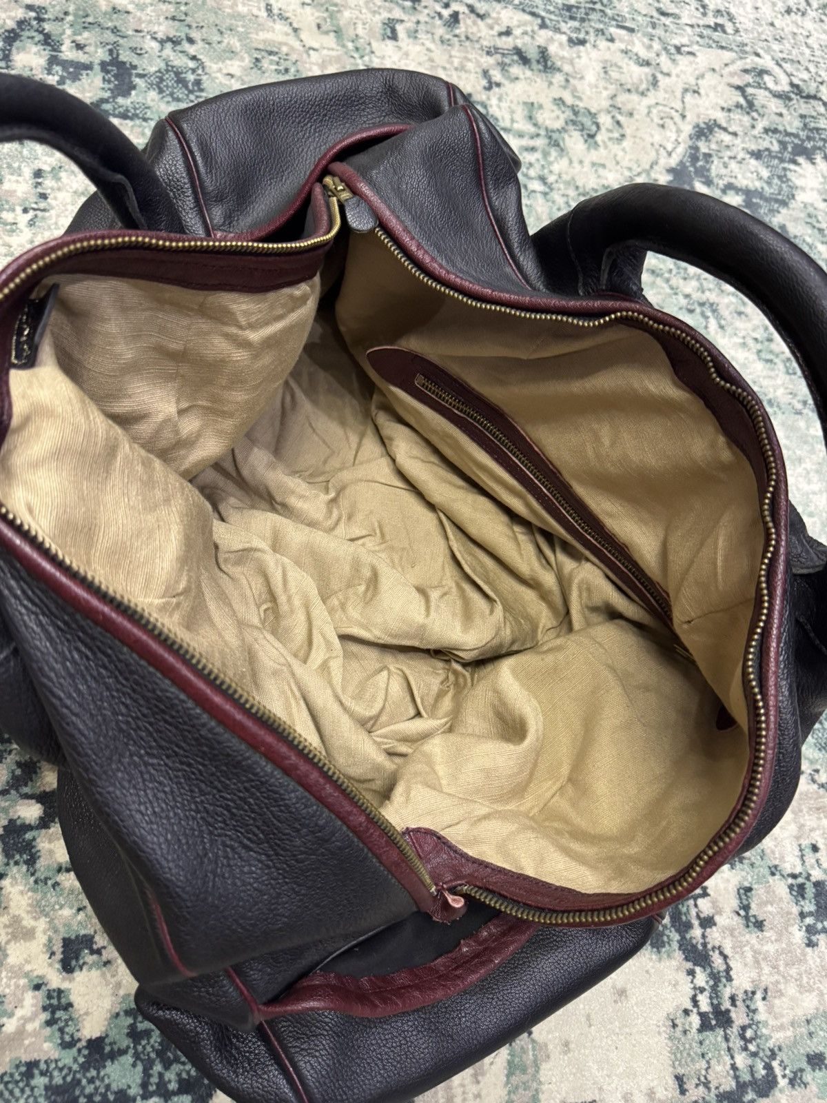 Genuine Leather ATELIER MAMET FRANCE NAPPA LEATHER DUFFLE BAG Size ONE SIZE - 6 Thumbnail