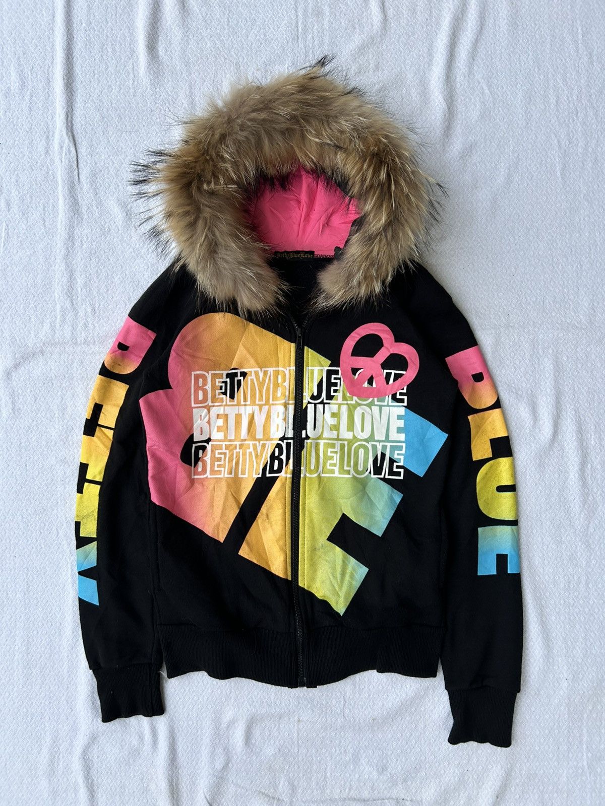 Japanese Brand Betty blue love poem fur zip hoodie style ifsix lgb Size US S / EU 44-46 / 1 - 1 Thumbnail