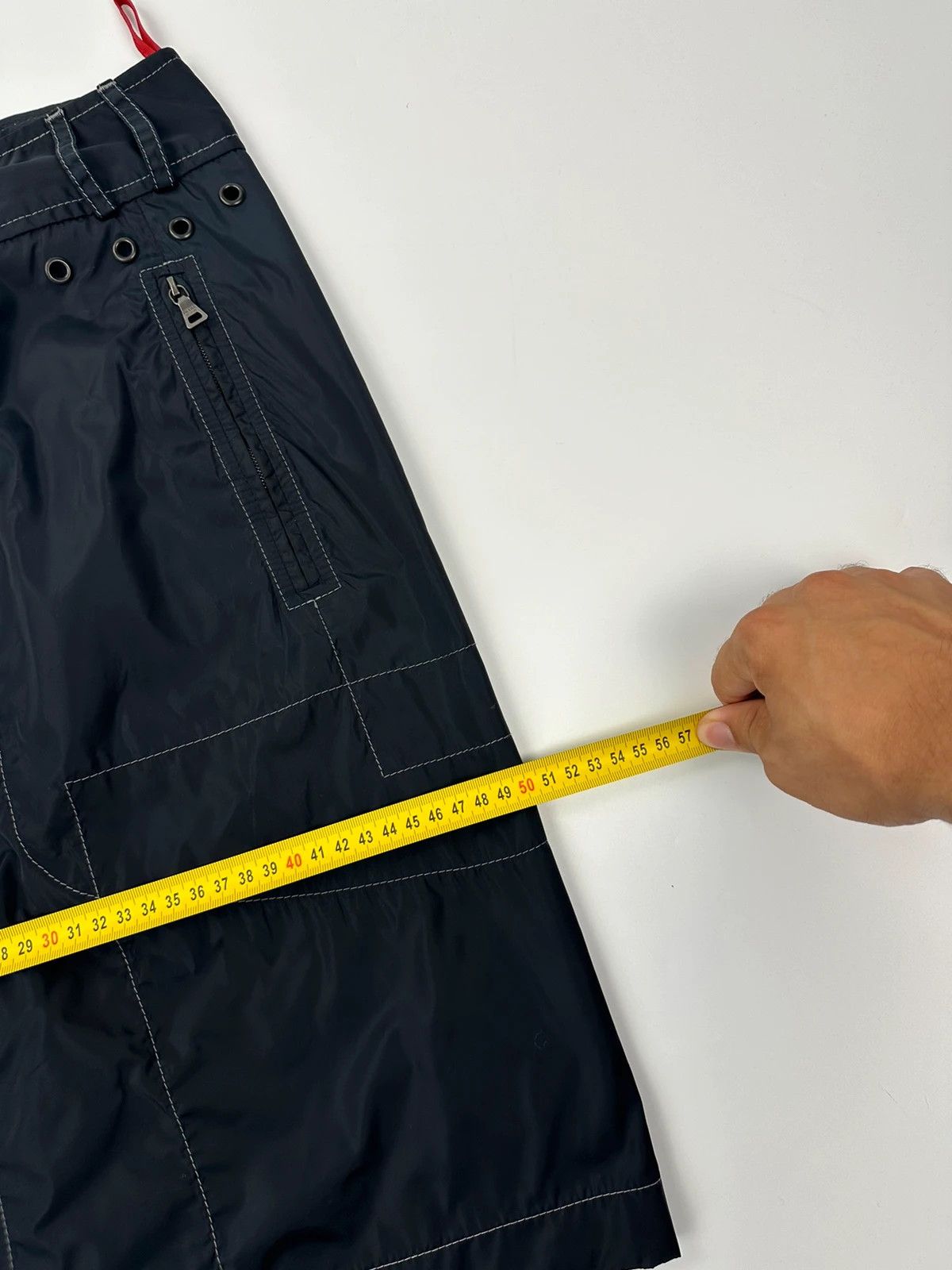 Prada Prada Sport SS03 Navy Tech Nylon Skirt Contrast Stitches Size 30" / US 8 / IT 44 - 11 Thumbnail