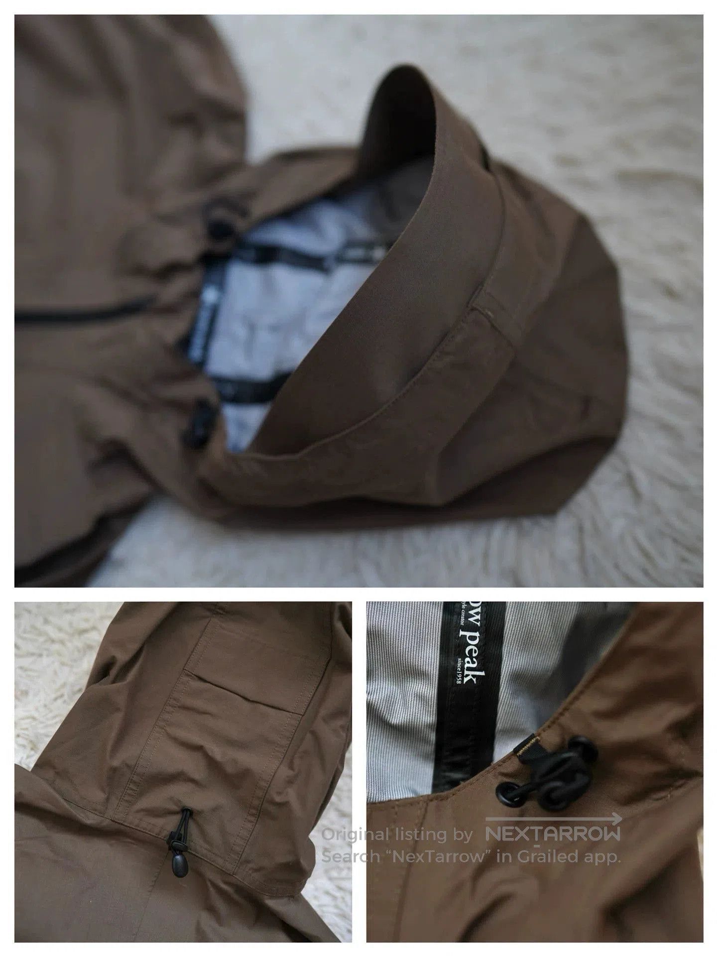 Snow Peak Brown Hooded Windbreaker Jacket Size M. Size US M / EU 48-50 / 2 - 5 Thumbnail