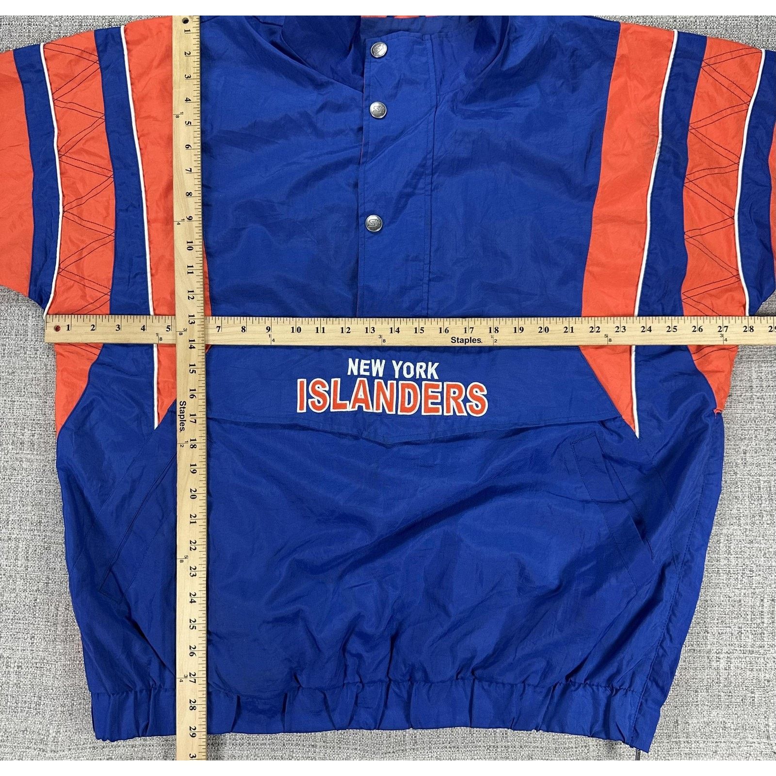 Starter New York Islanders Jacket Sz XL 1/2 Zip Starter Pullover Size US XL / EU 56 / 4 - 3 Thumbnail