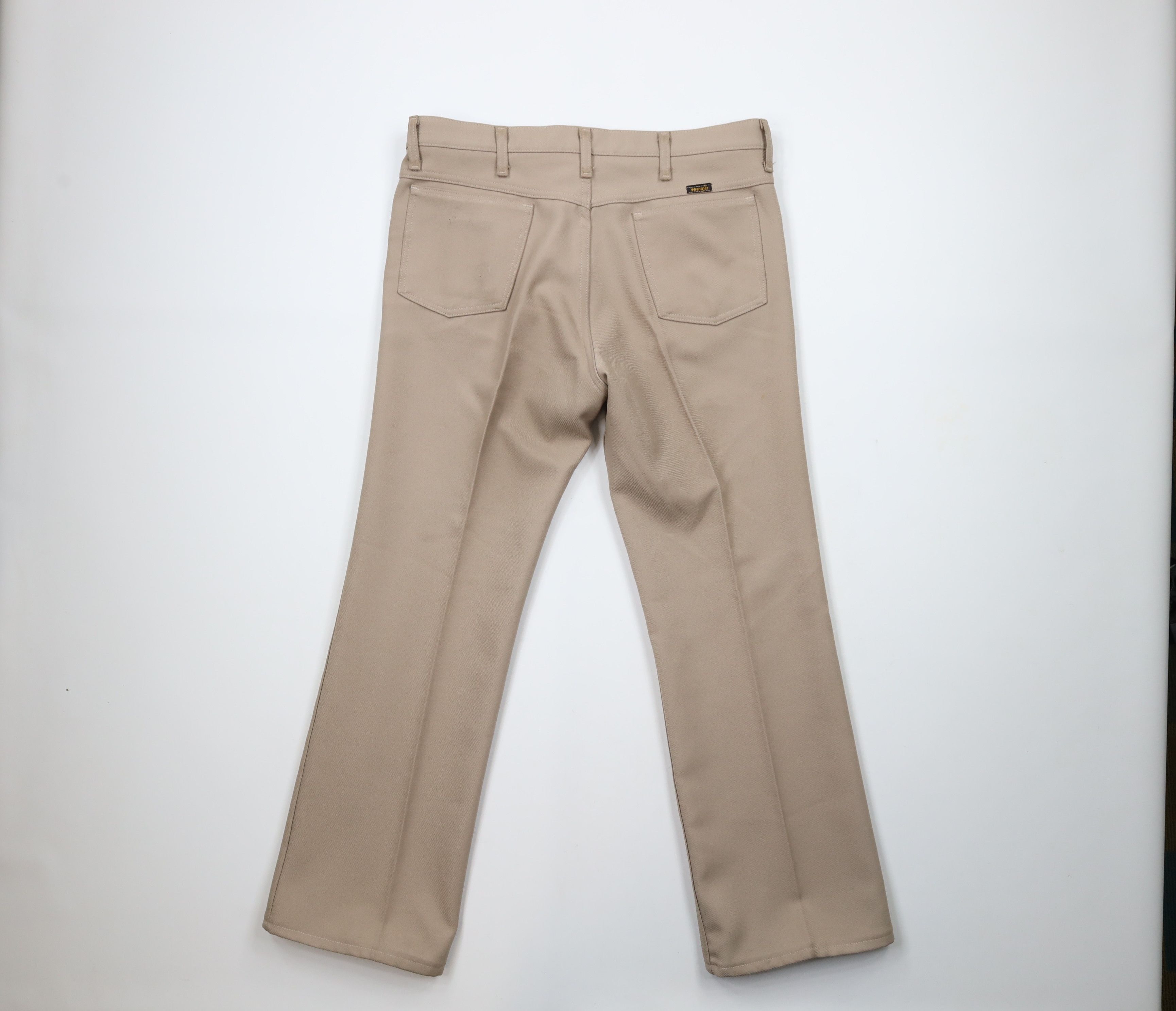 Vintage × Wrangler Vintage 90s Wrangler Knit Flared Bootcut Chino Pants Beige Size US 36 / EU 52 - 12 Thumbnail
