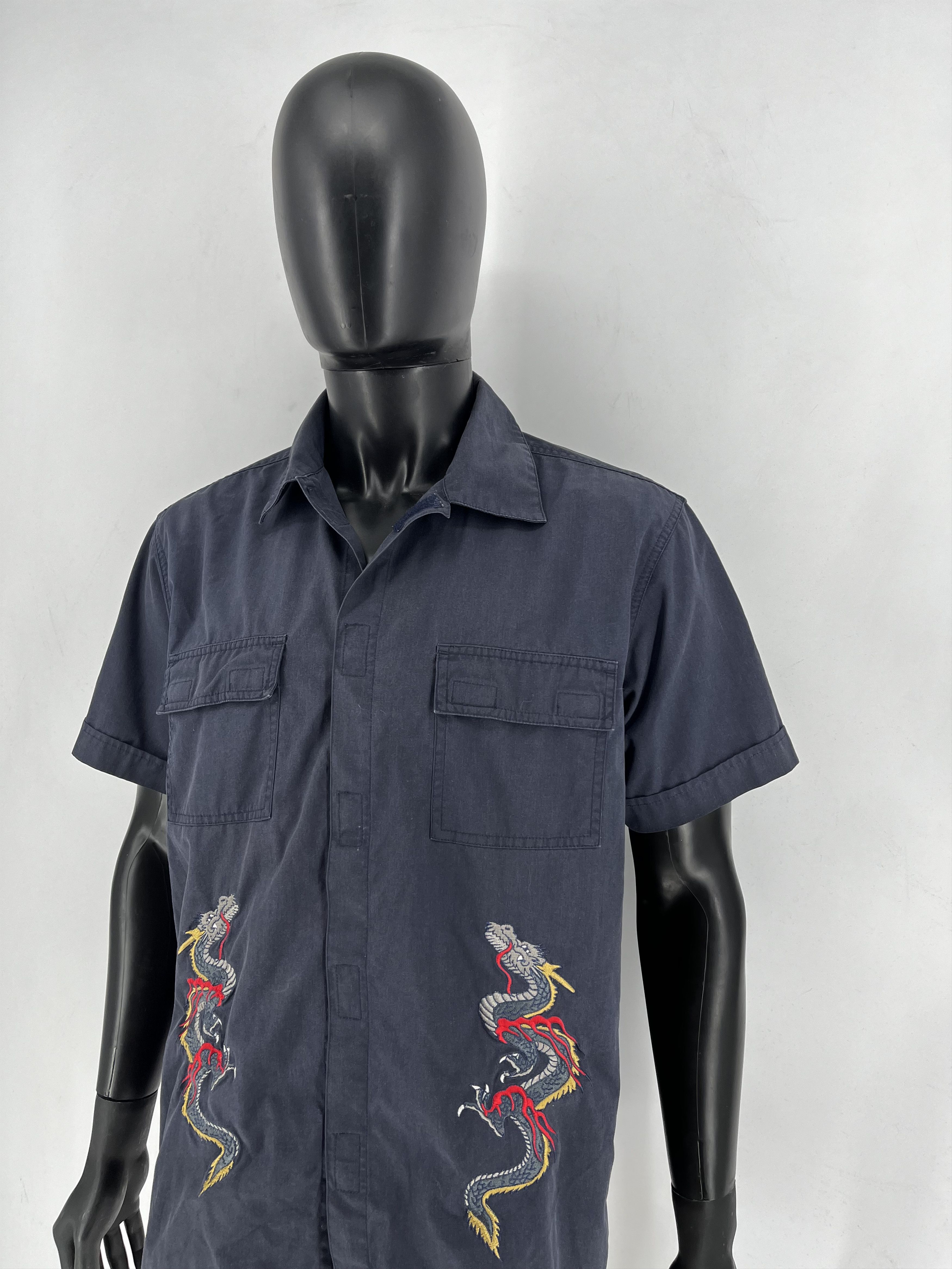 Vintage Vintage Y2k Washed AvantGarde Tribal Tee Dragon Button Ups Size US M / EU 48-50 / 2 - 4 Thumbnail
